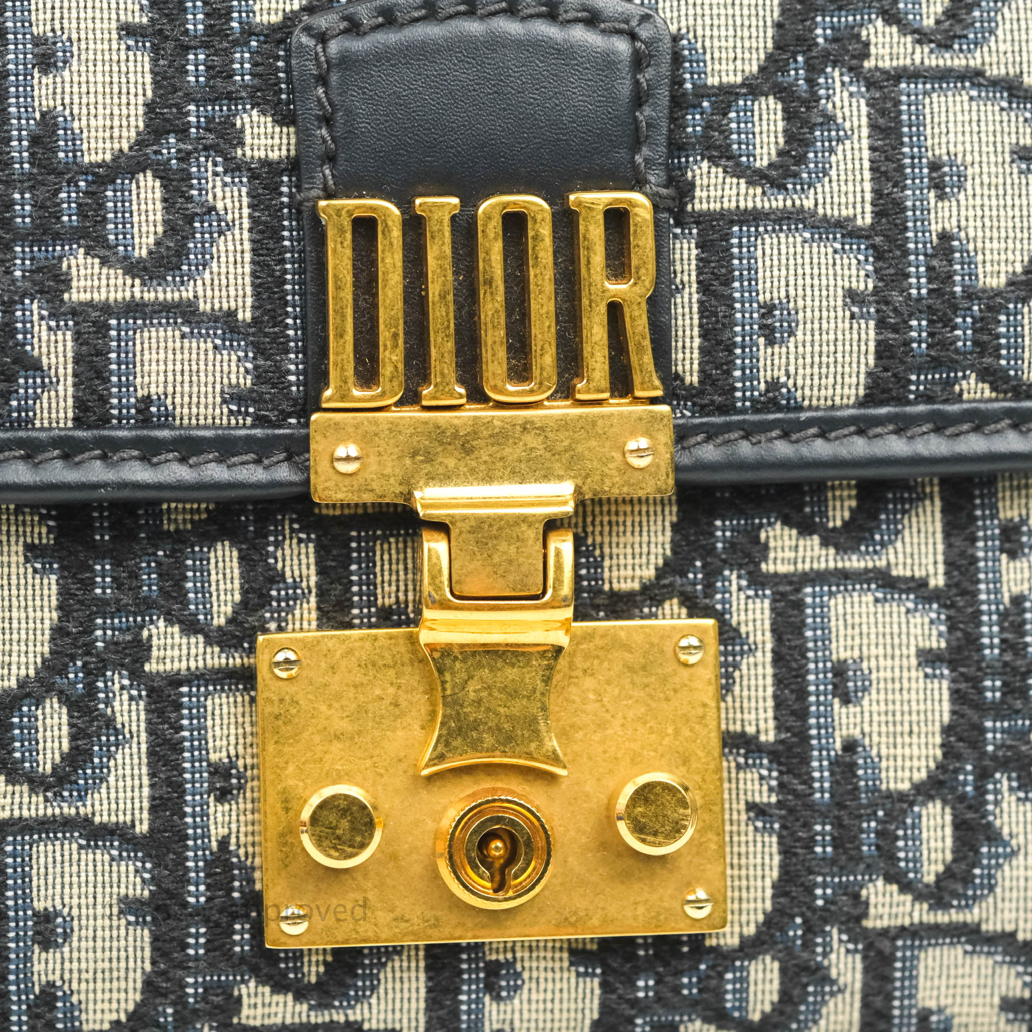 Dior Burgundy Oblique Canvas and Leather Dioraddict Flap Chain Bag Dior