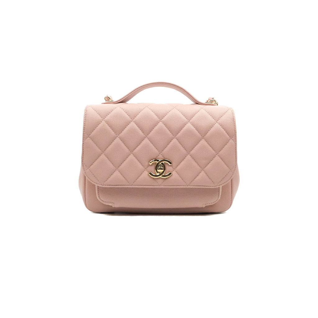 Chanel Quilted Medium Business Affinity Flap Pink Caviar Gold Hardware