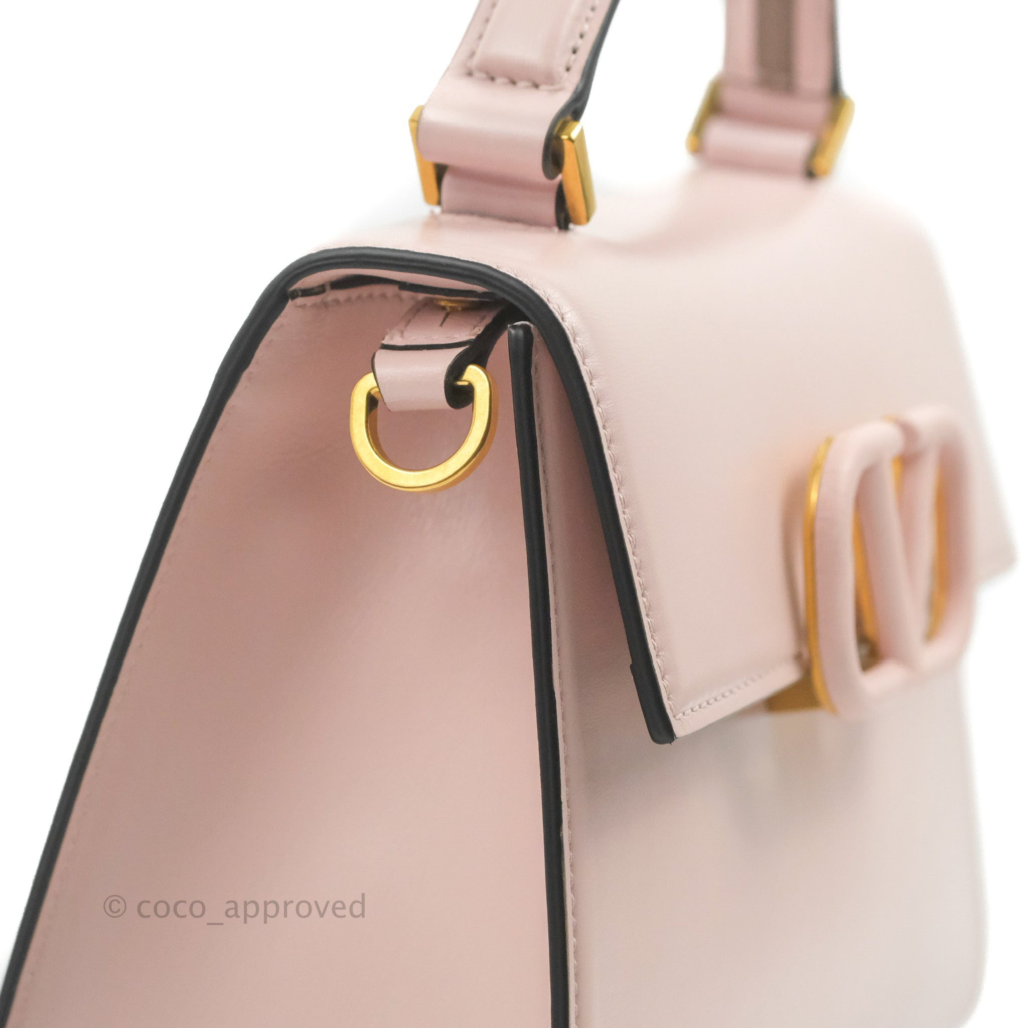 Valentino Garavani Small Vsling Grainy Calfskin Bag Light Pink Aged Go –  Coco Approved Studio