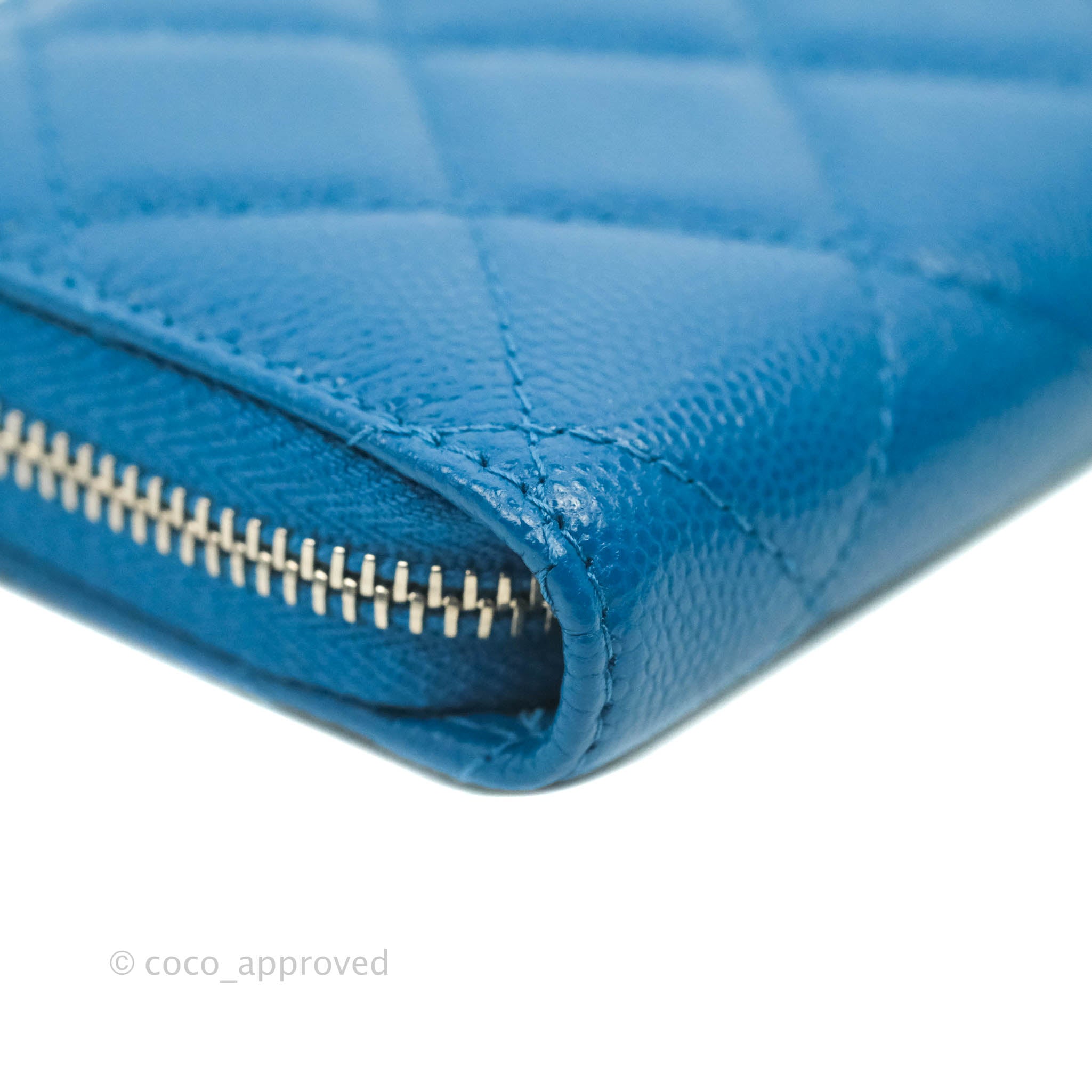 Chanel Classic Zipped Coin Purse Blue Caviar Silver Hardware – Coco  Approved Studio