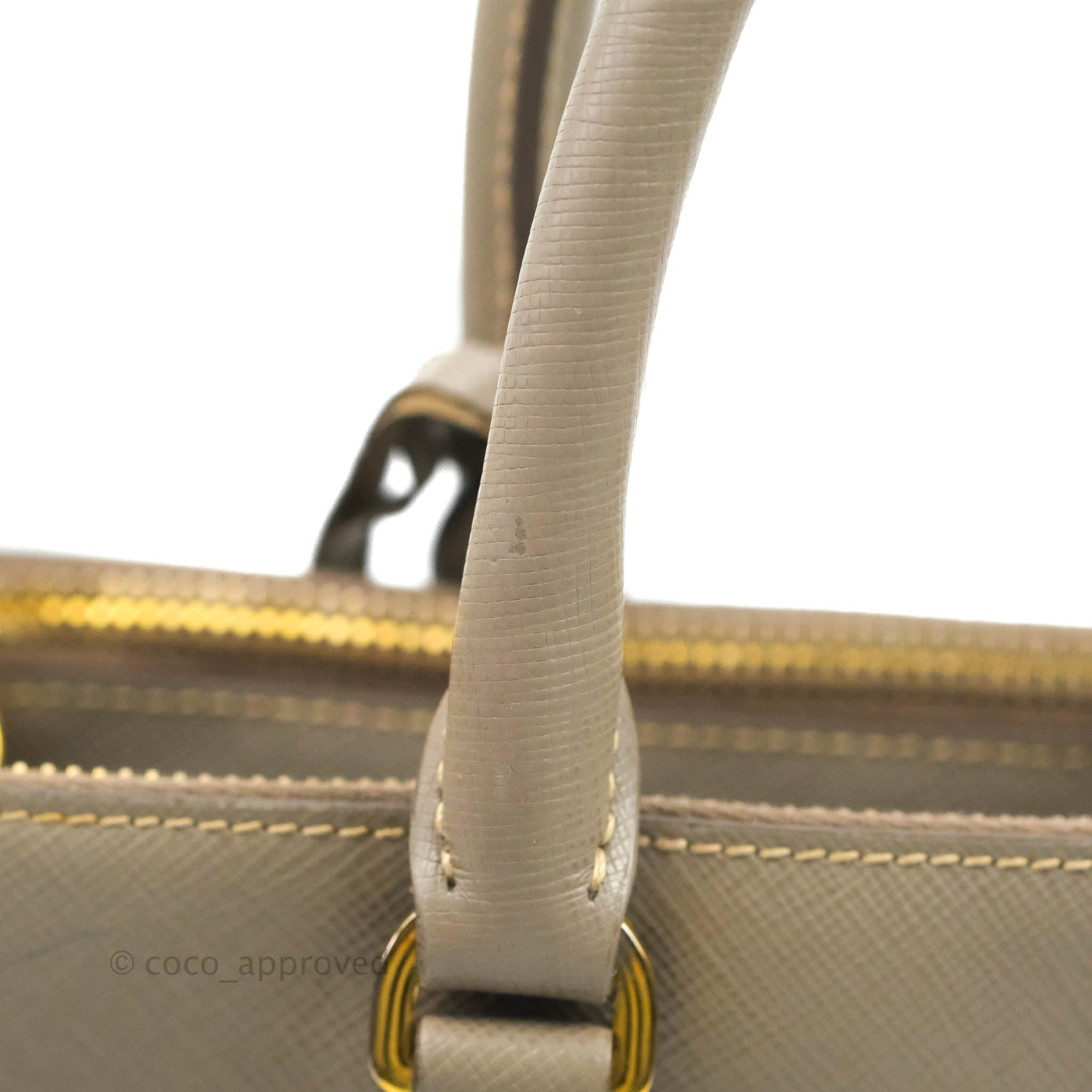 Prada Small Saffiano Lux Galleria Bag Argilla – Coco Approved Studio