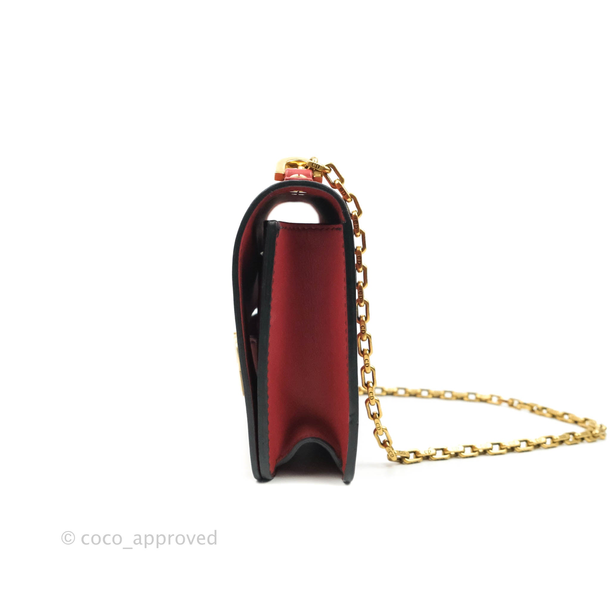 Christian Dior J'Adior Chain Flap Bag Red Calfskin – Coco Approved