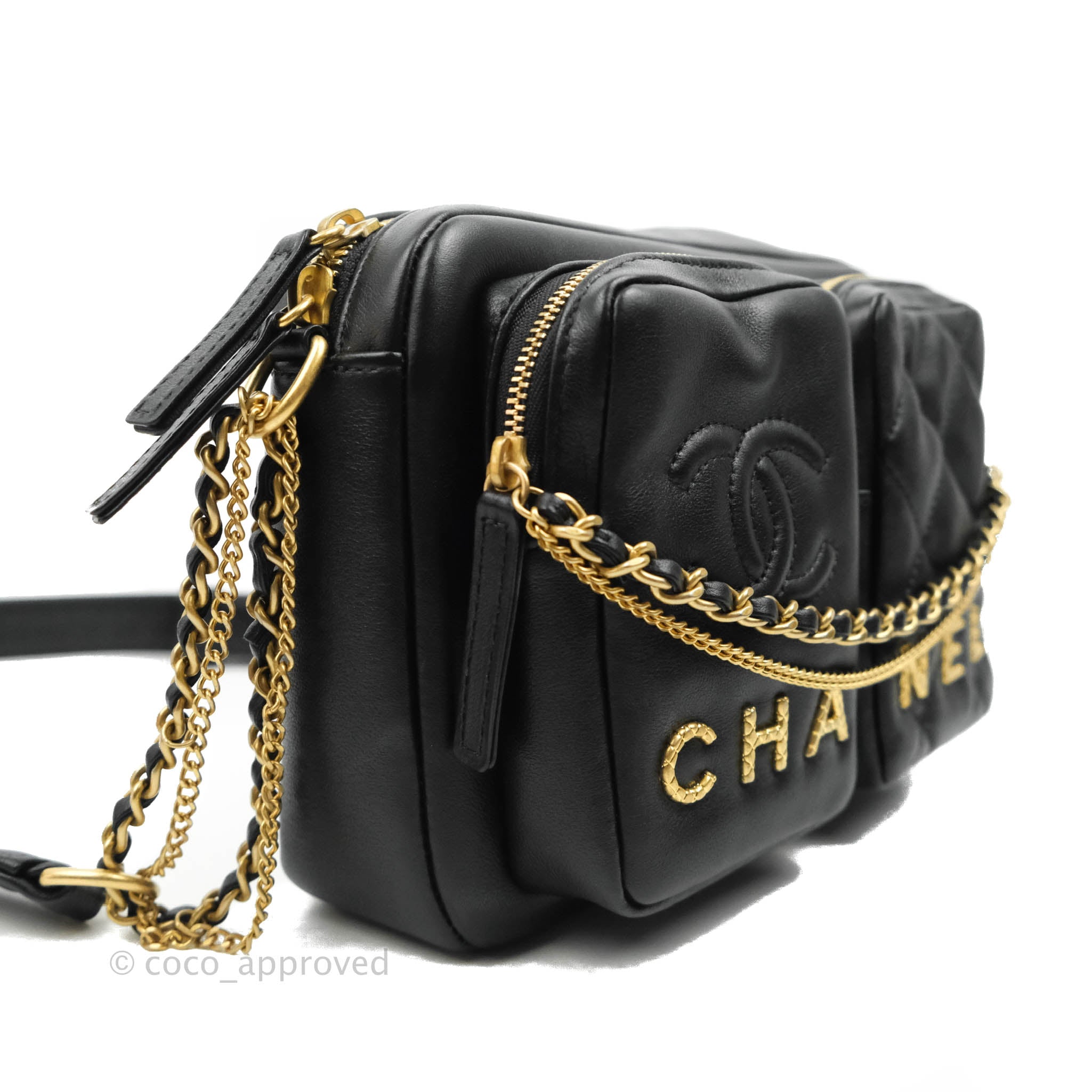 Chanel Mini Camera Case Black Lambskin ref.810304 - Joli Closet