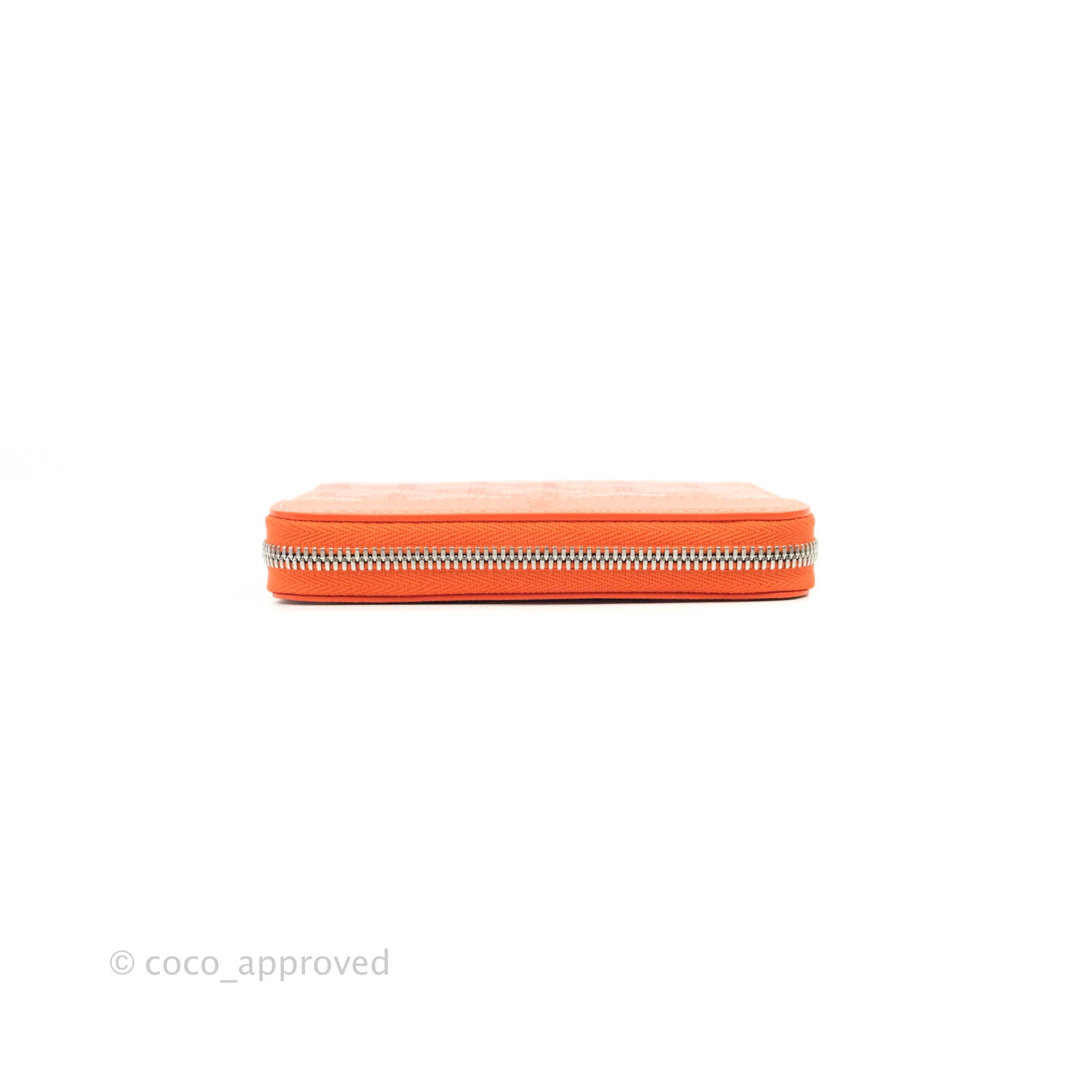 Goyard Matignon Wallet GM Orange in Canvas/Calfskin with Palladium-tone - US