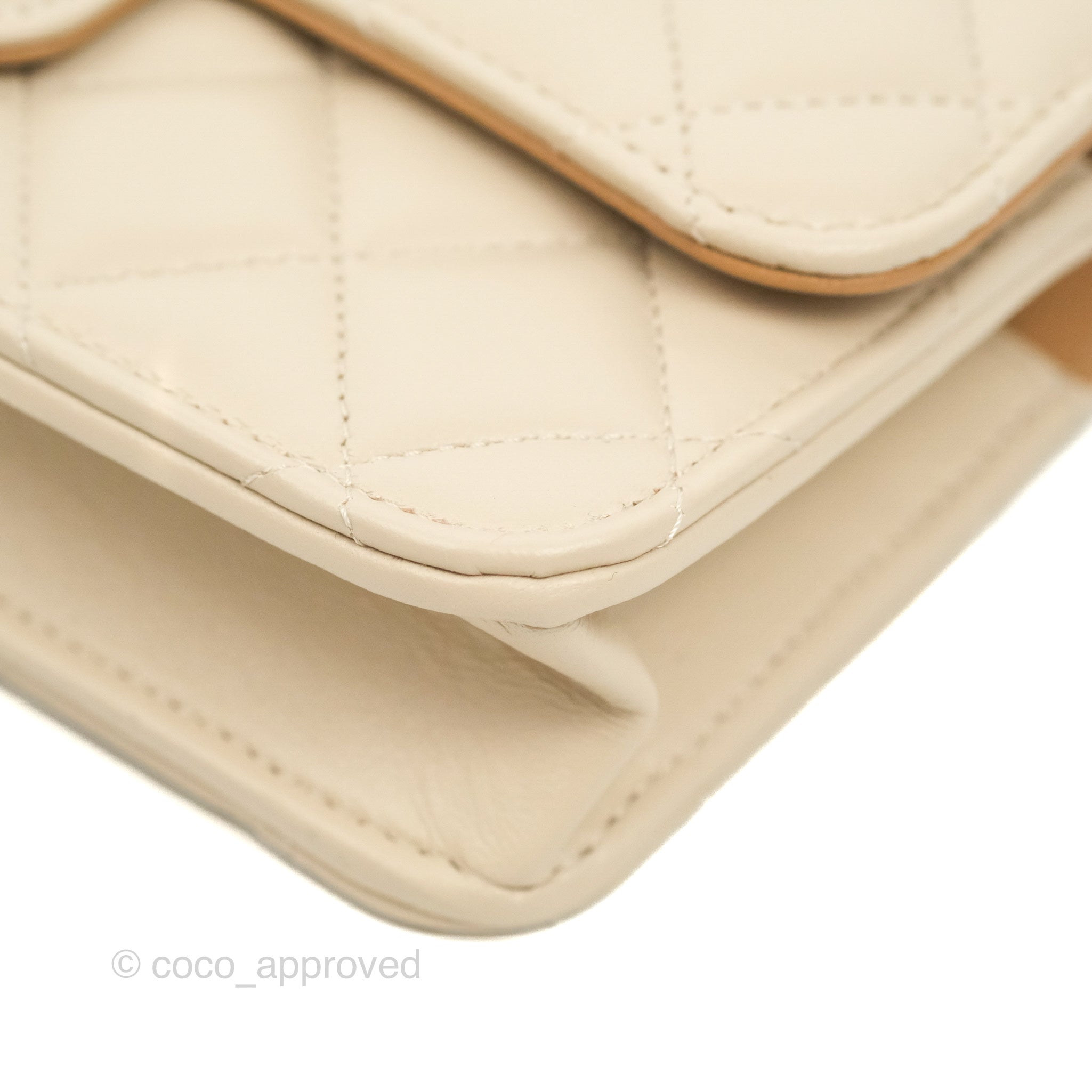 Chanel Top Handle Mini WOC Ecru/Beige Lambskin Gold Hardware 23P – Coco  Approved Studio