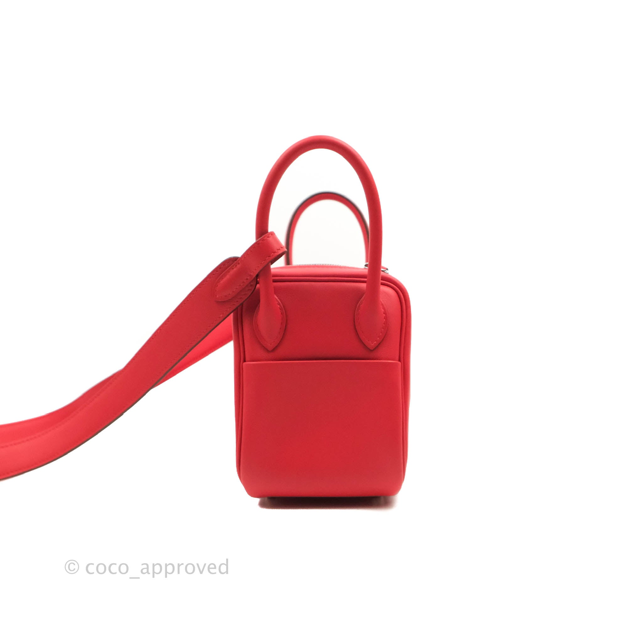 Hermès Mini Lindy 20 Red Swift Palladium Hardware – Coco Approved Studio