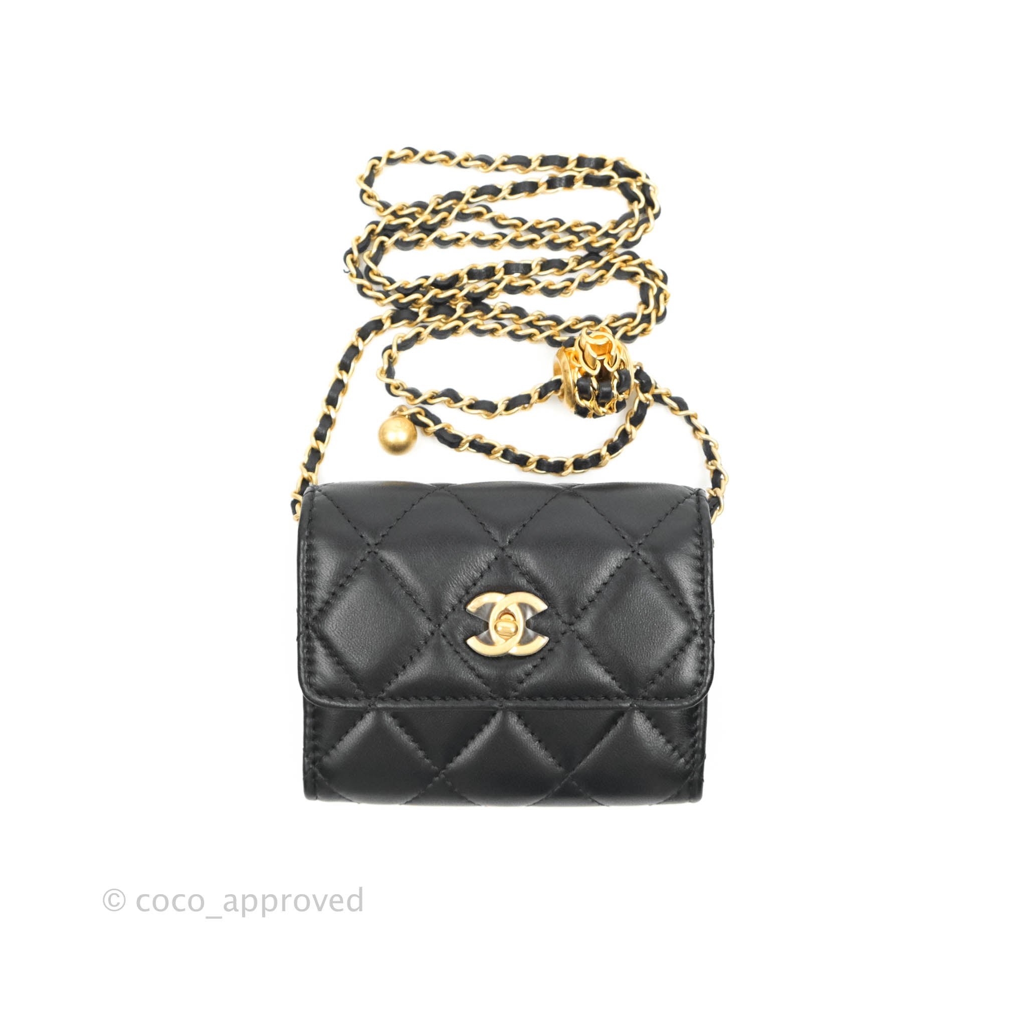 Chanel 2022 Pearl Crush Wallet On Chain - Green Crossbody Bags, Handbags -  CHA674444