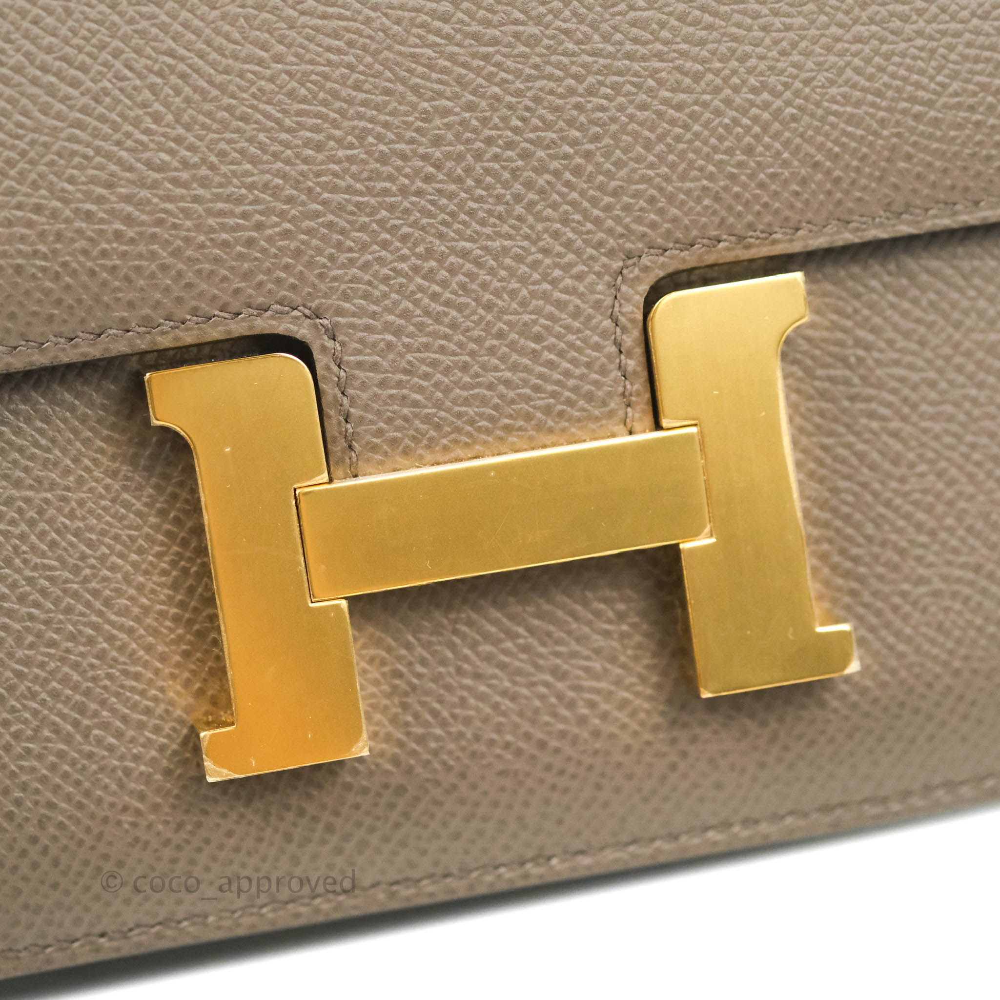 Hermes Constance 24 Etain Epsom leather Rose gold hardware