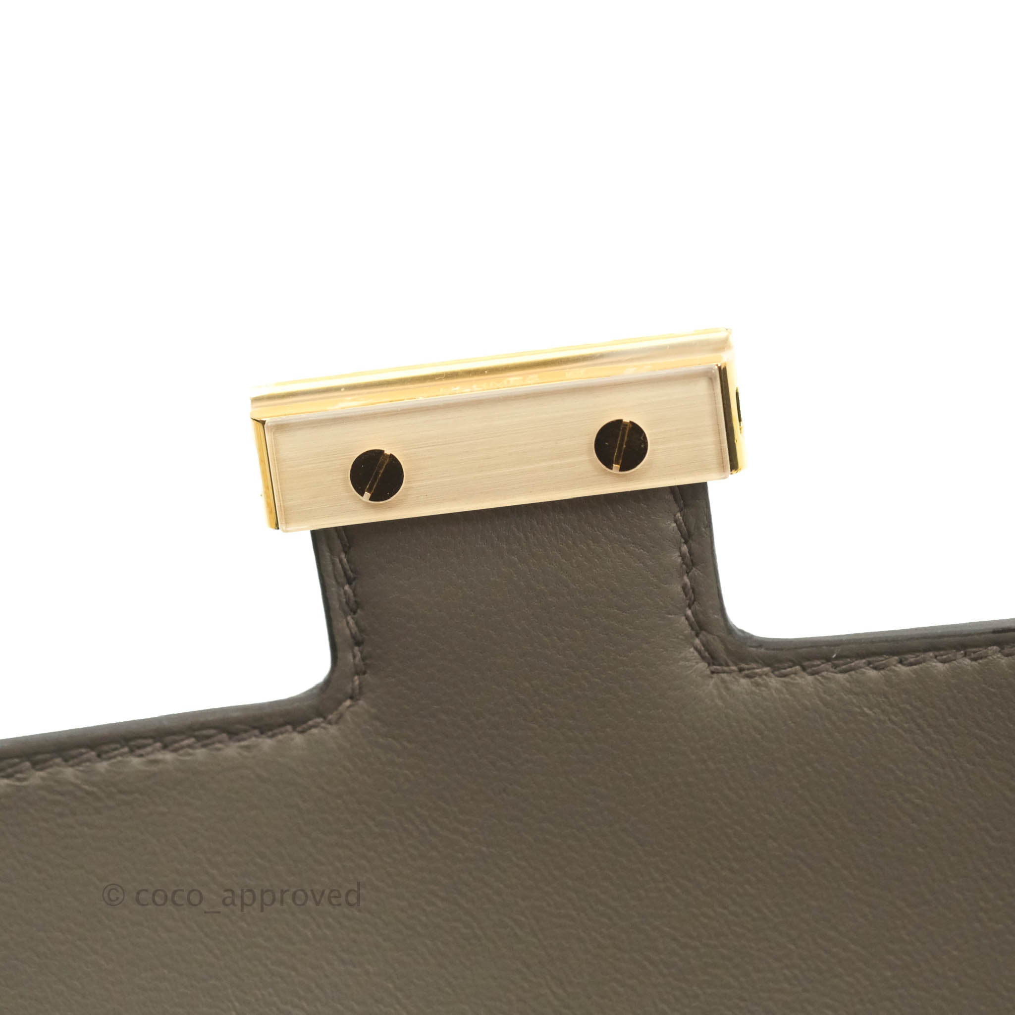 Hermes Gris Etain Gray Epsom Grey Constance Mini 18 19 bag Handbag – MAISON  de LUXE