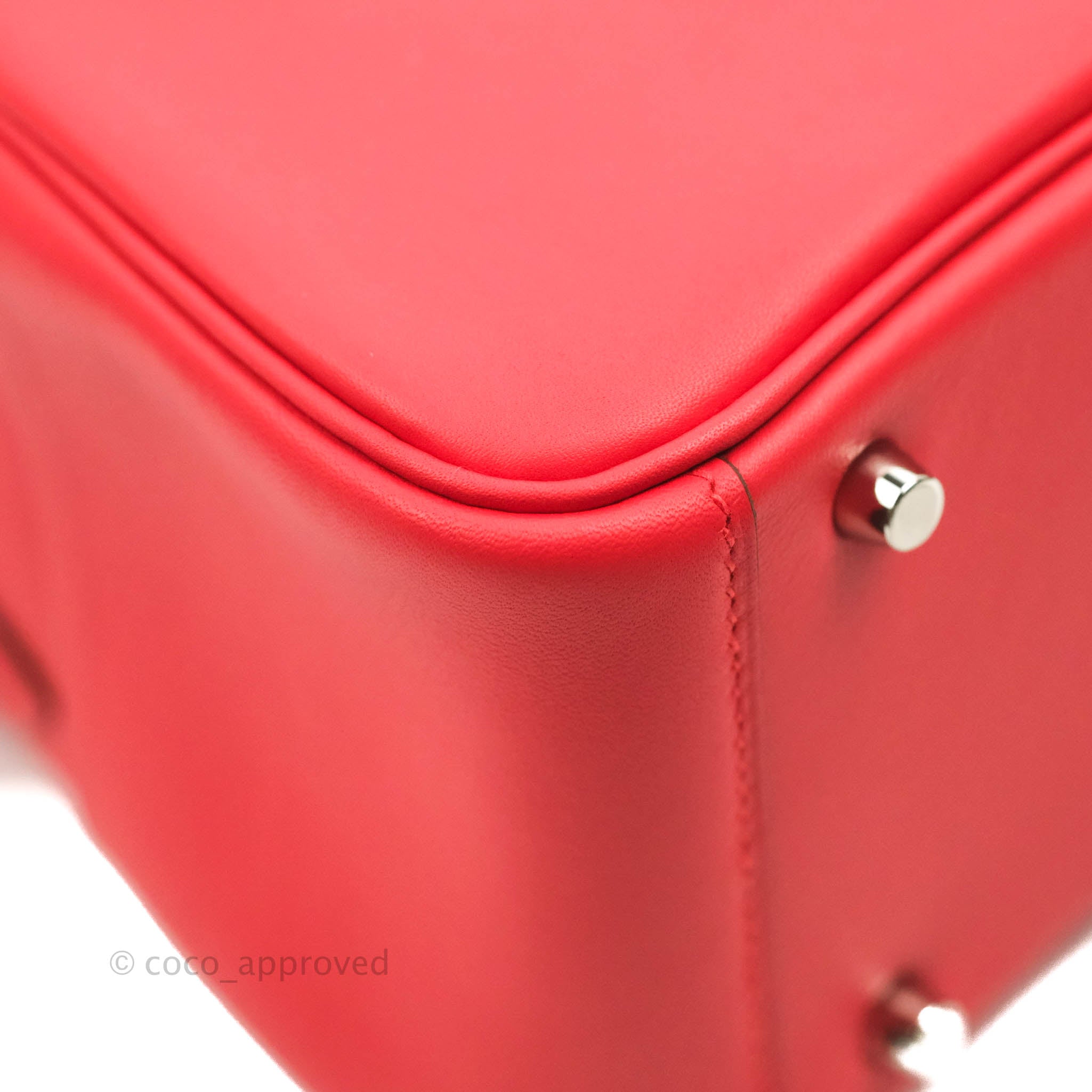 Hermès Hermes Mini Lindy Red Leather ref.185885 - Joli Closet