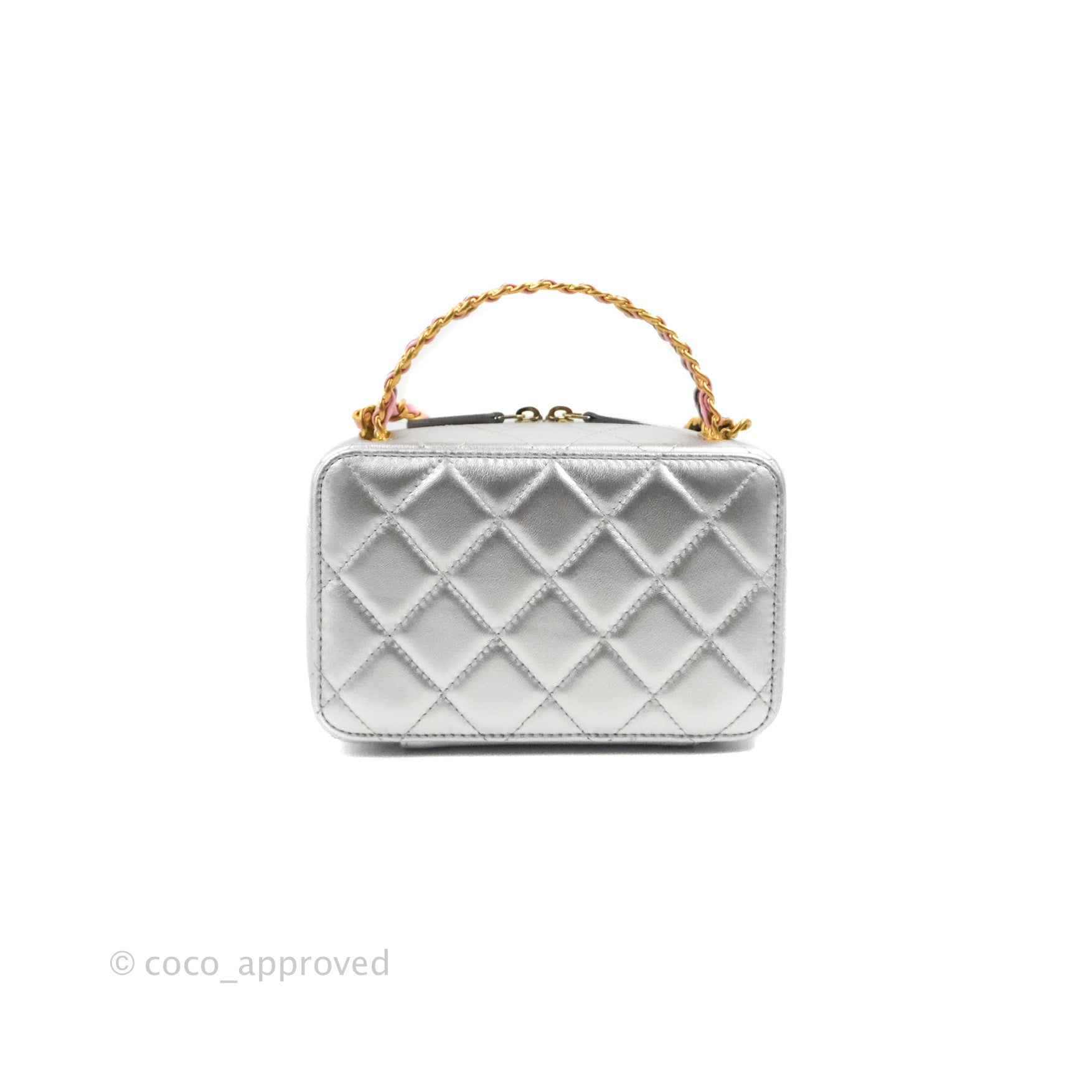 Chanel Metallic Silver Perforated Quilted Lambskin Timeless Clutch Silver  Hardware, 2015 Available For Immediate Sale At Sotheby's