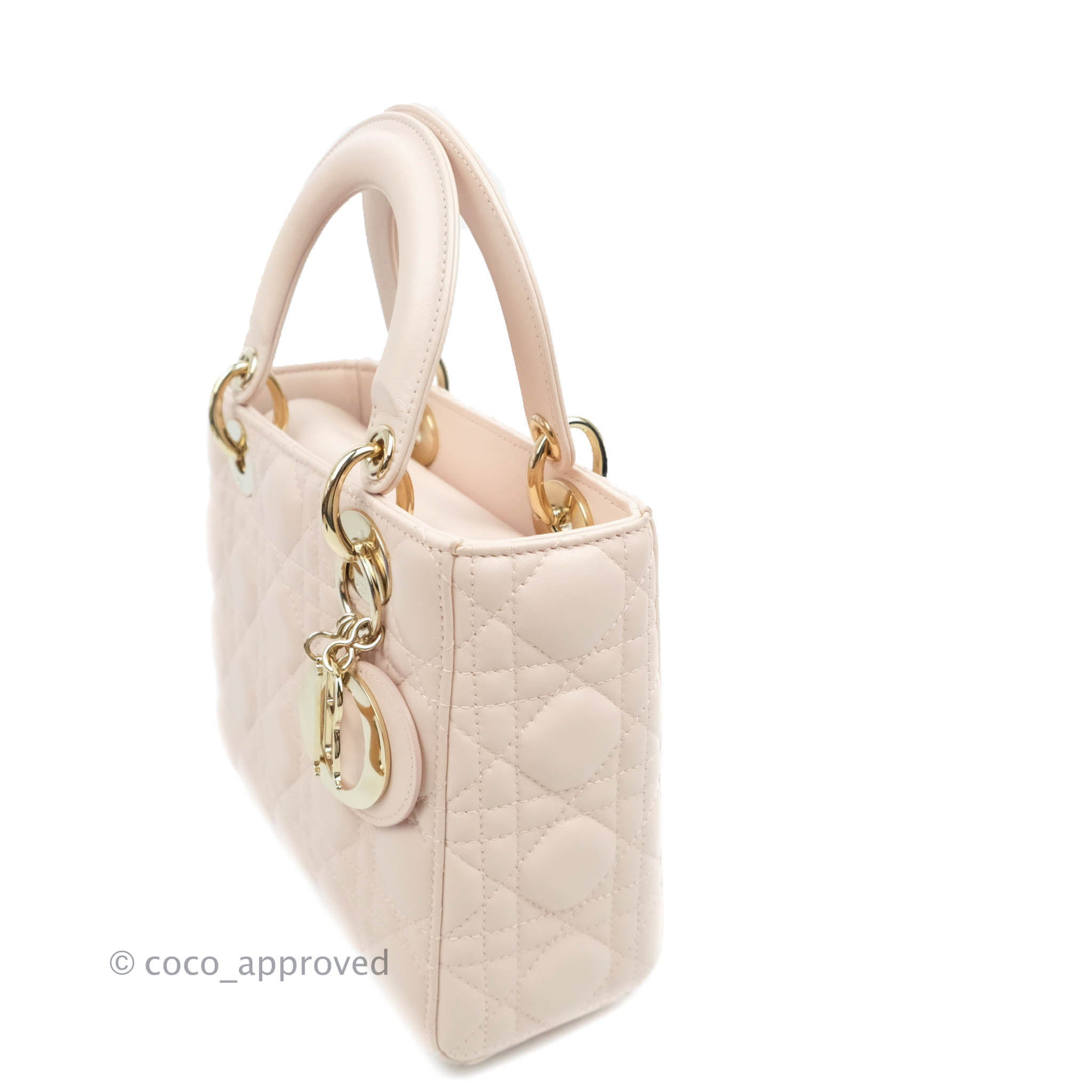 Dior - Small Lady Dior My ABC Bag Powder Pink Cannage Lambskin - Women