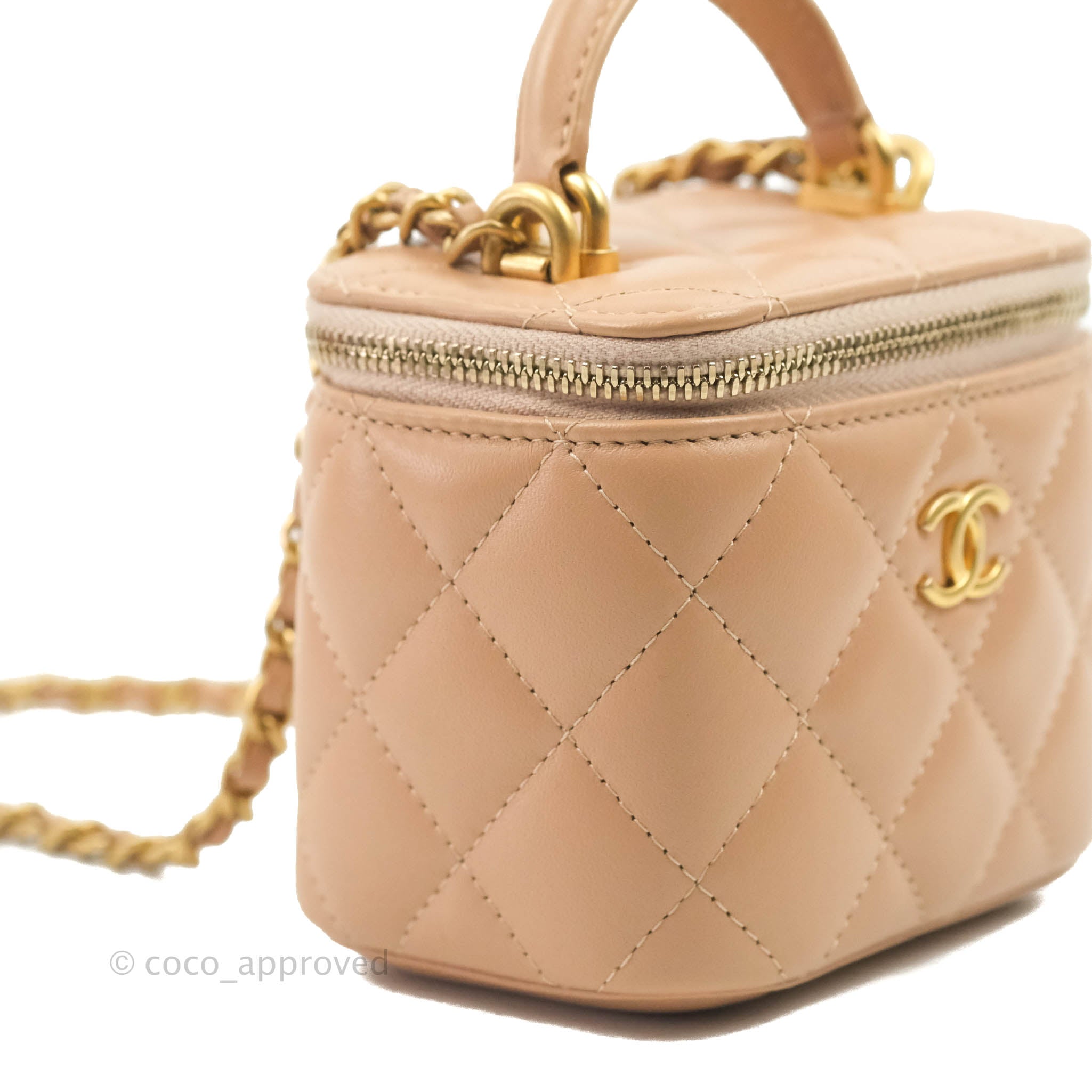 chanel mini vanity with top handle handbag