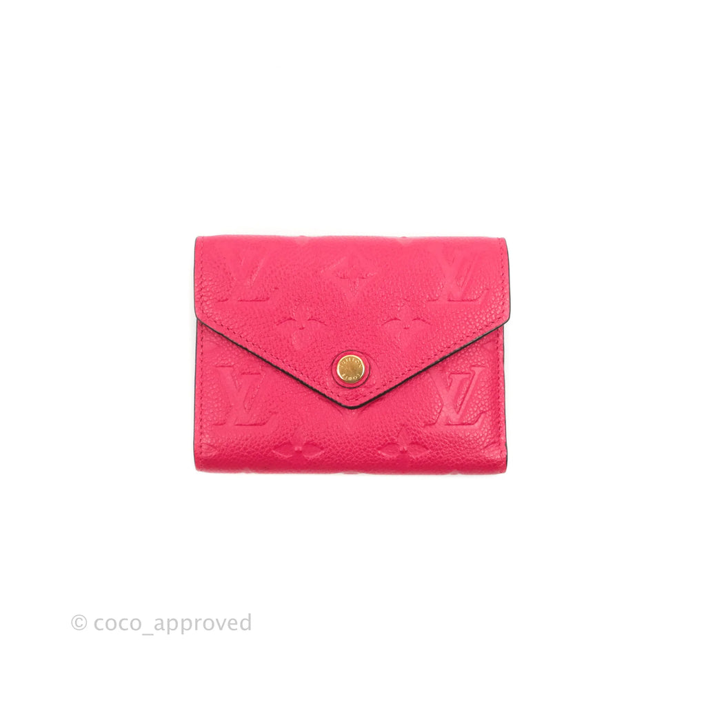 Louis Vuitton Victorine Empreinte Monogram Wallet Dark Pink