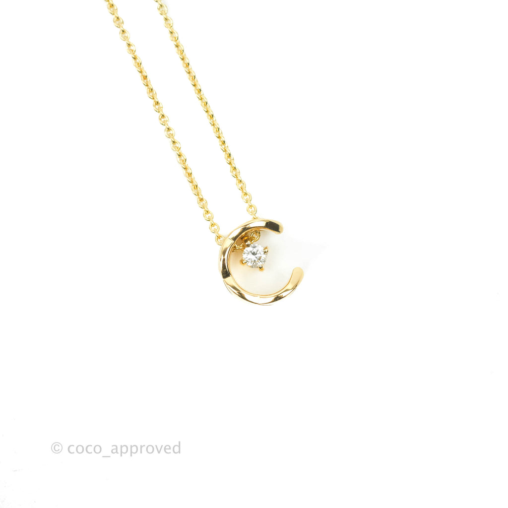 Chanel Coco Crush Diamond Necklace Yellow Gold