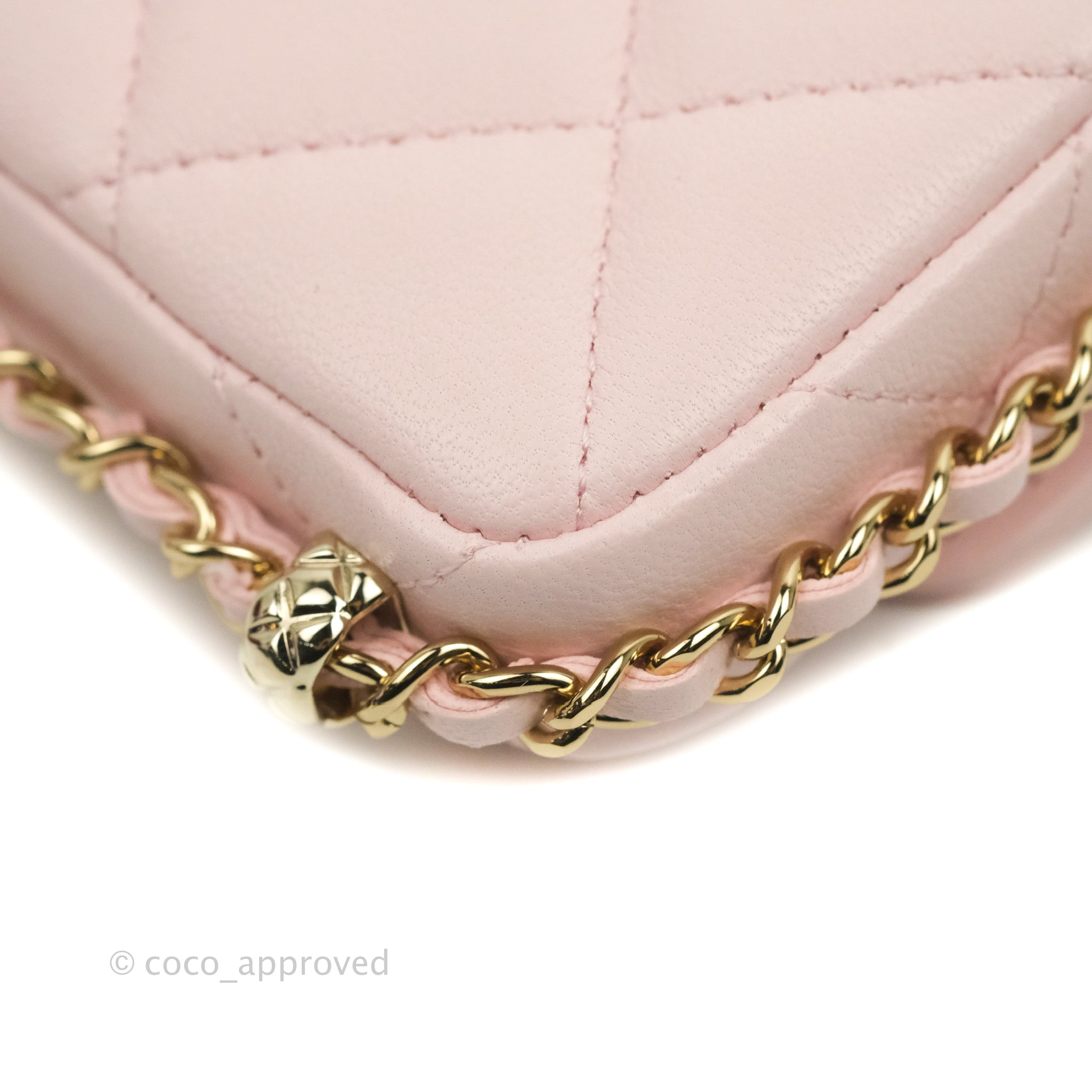 Chanel Mini Clutch With Chain Pink Lambskin Gold Hardware – Coco