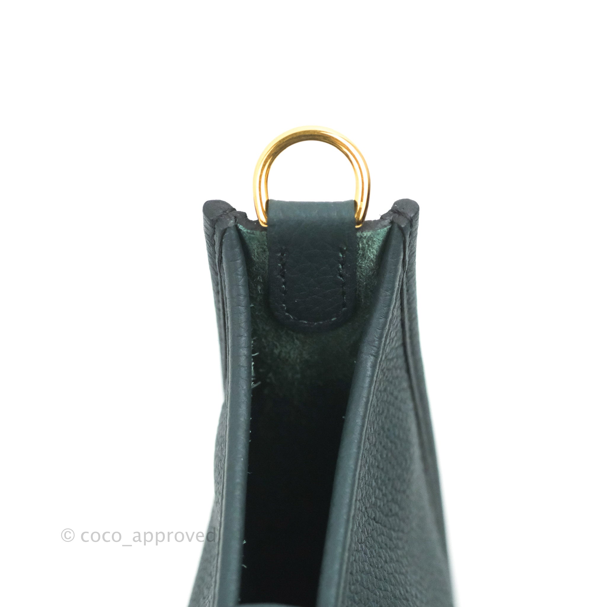 Hermès Mini Evelyne 16 Vert Rousseau/ Vert Cypress Clemence Gold Hardw –  Coco Approved Studio
