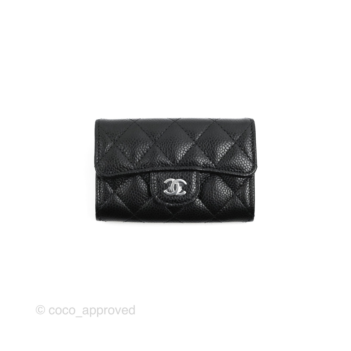 Chanel Flap Card Holder , Black, One Size