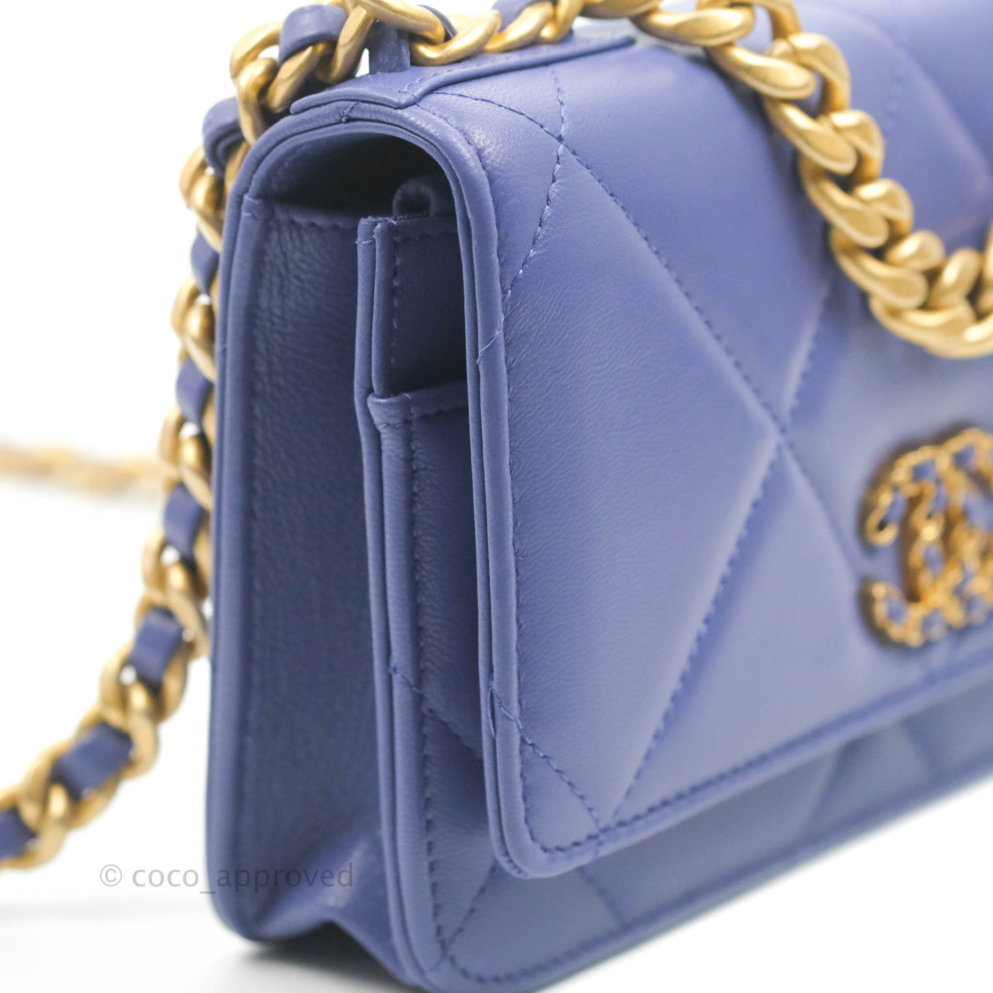 Chanel 19 Wallet on Chain WOC Very Peri Mixed Hardware – Coco Approved  Studio