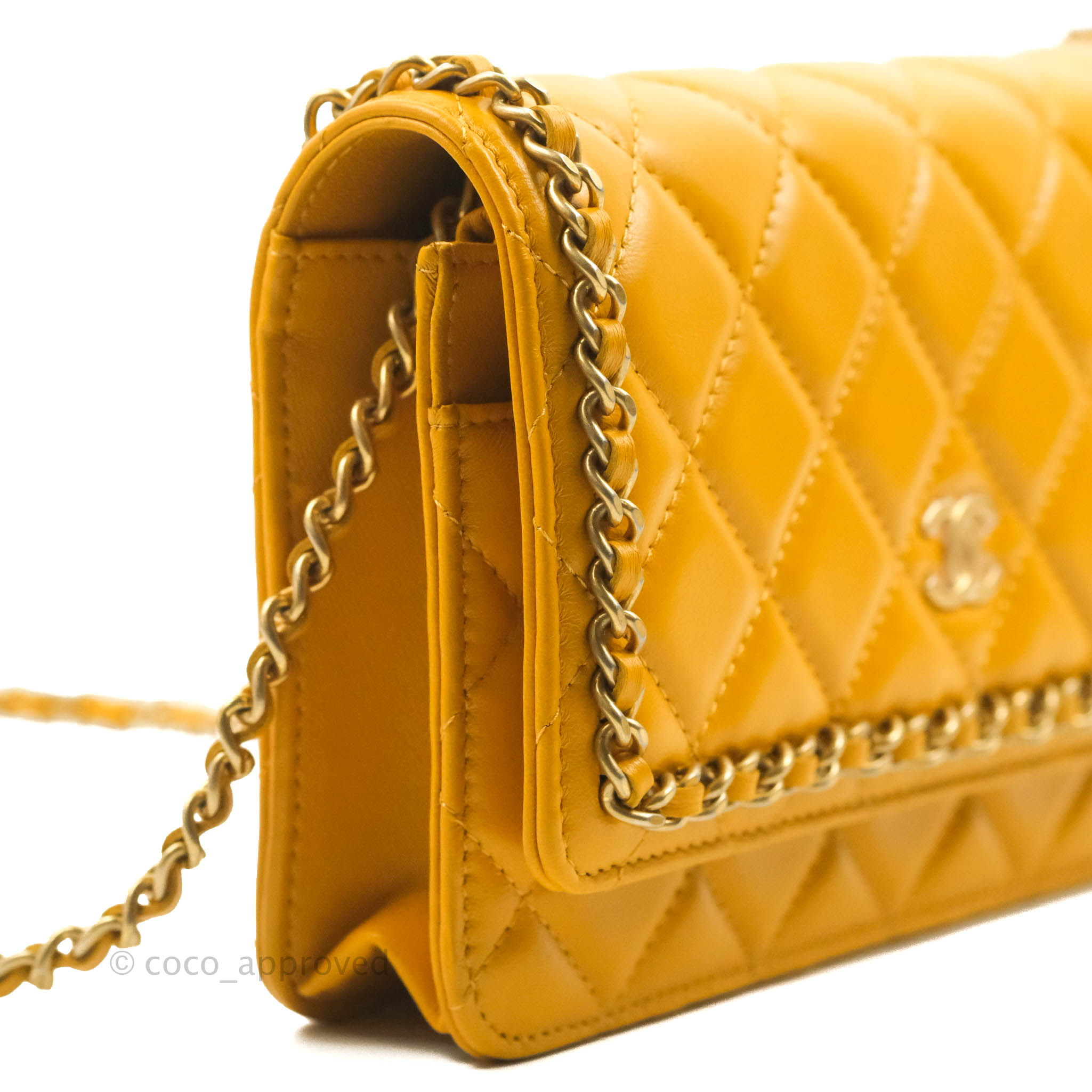 Chanel WoC Yellow Lambskin Gold