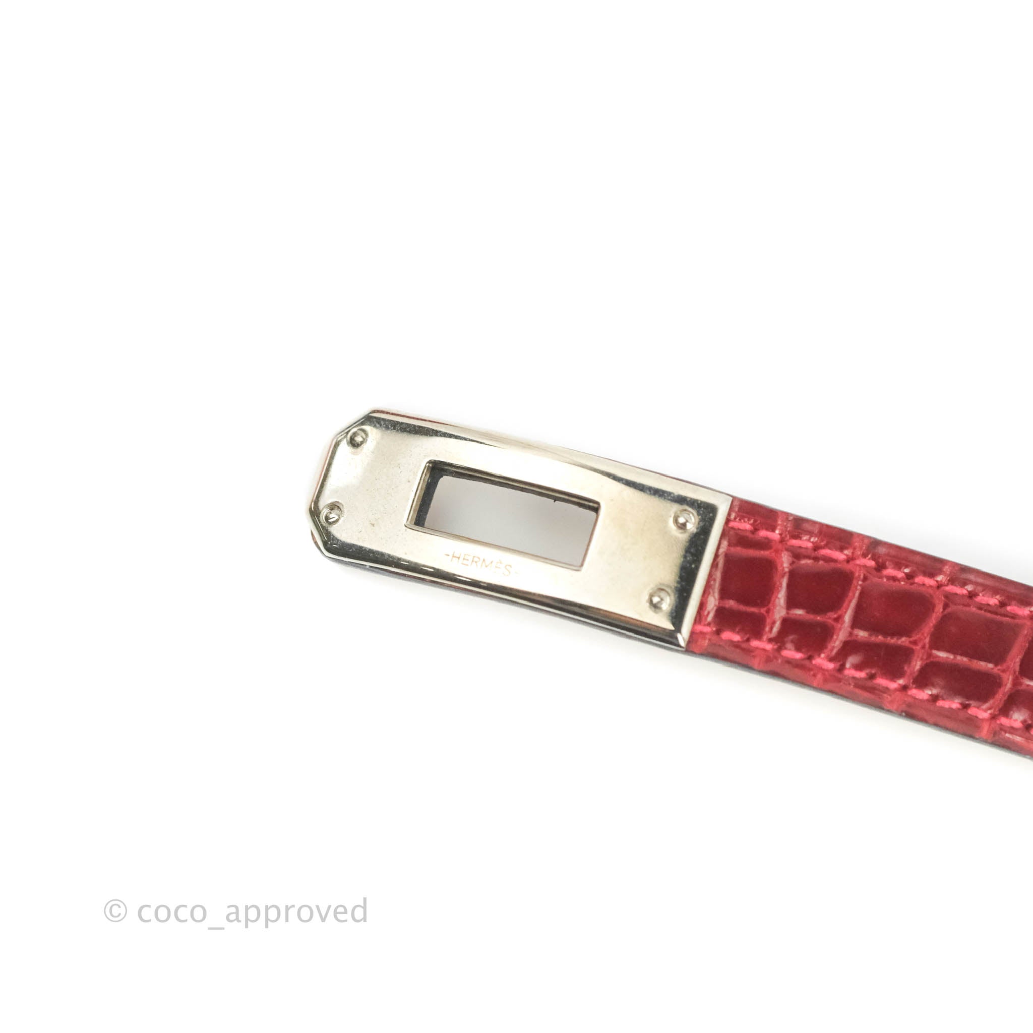 Hermès Kelly Double Tour Leather Bracelet Red Gold Hardware – SukiLux