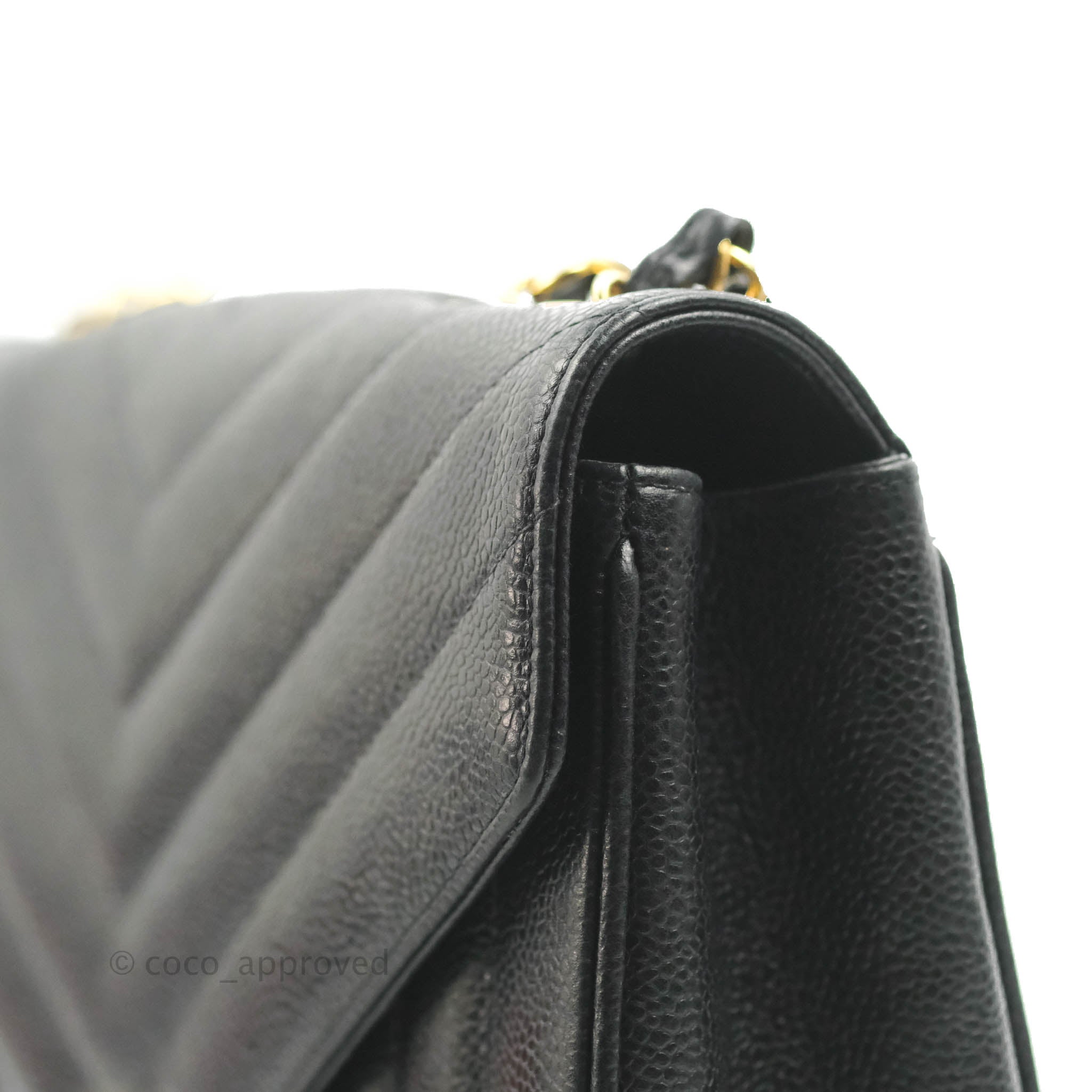 Black Chanel CC Chevron Flap Satchel – Designer Revival