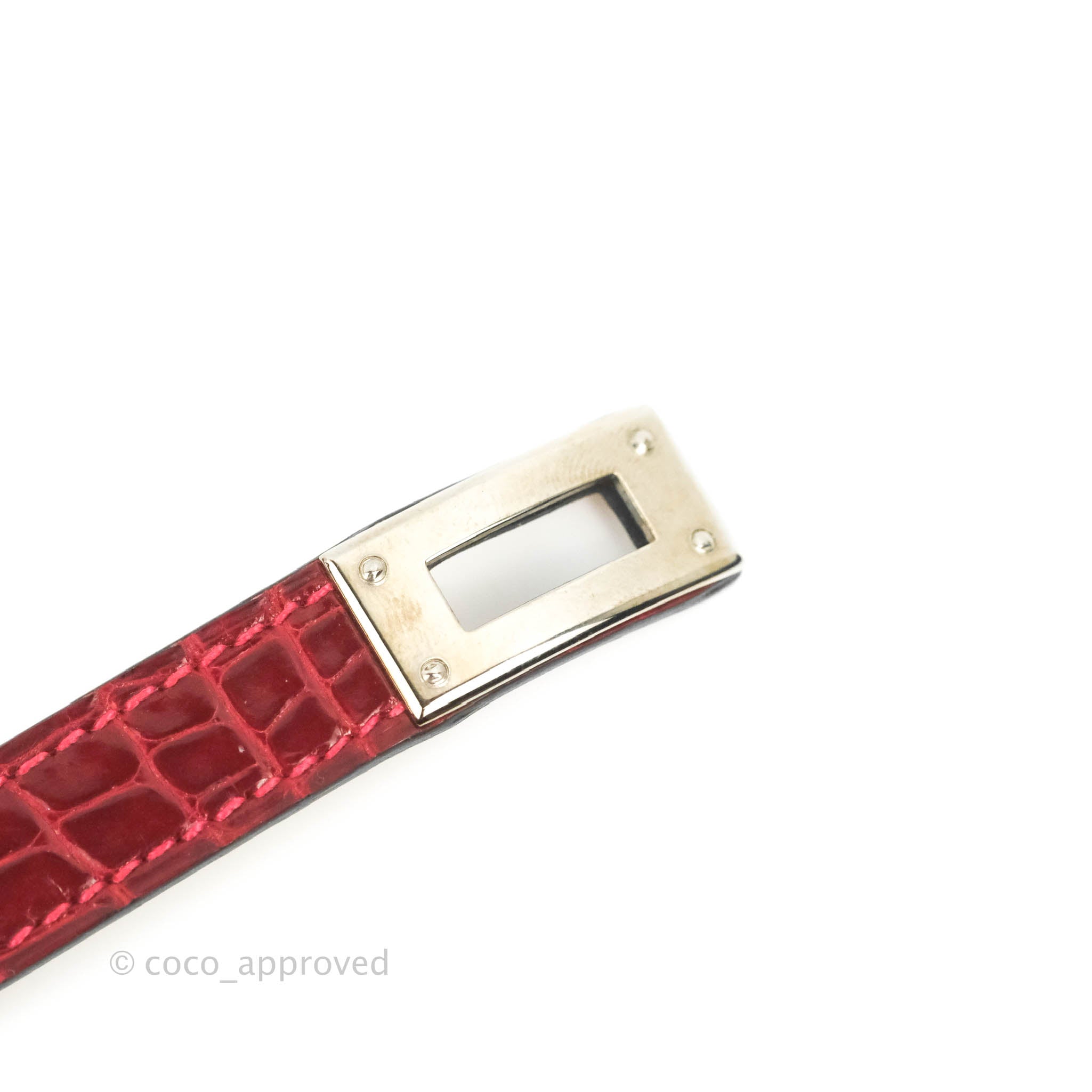 Kelly double tour exotic leathers bracelet Hermès Red in Exotic leathers -  10187545