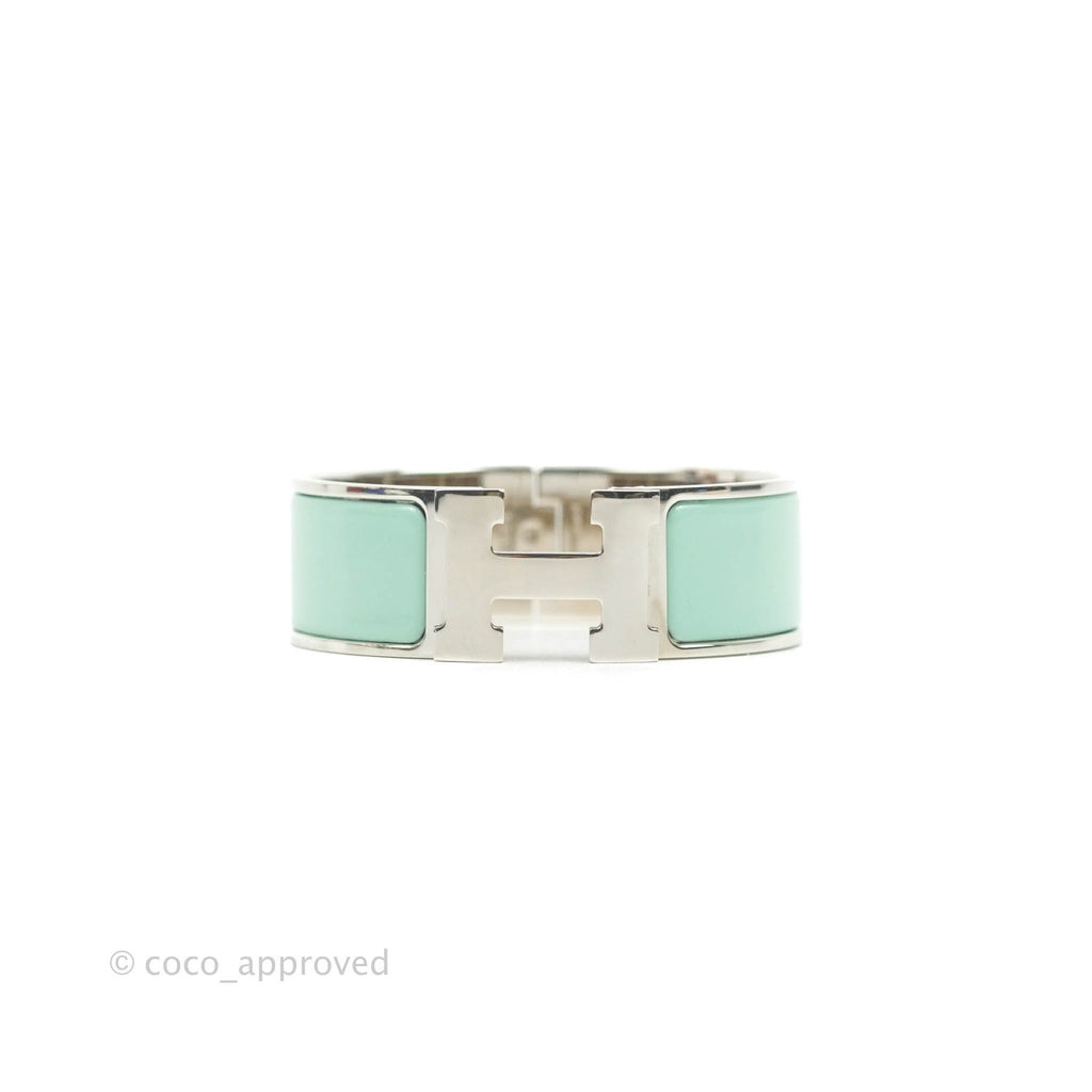 Hermès Clic Clac H Bracelet Tiffany Blue Gold Hardware