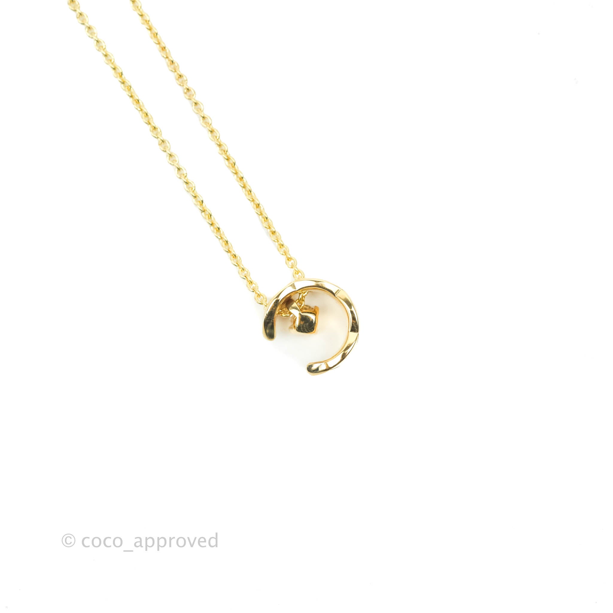 Chanel necklace gold white - Gem