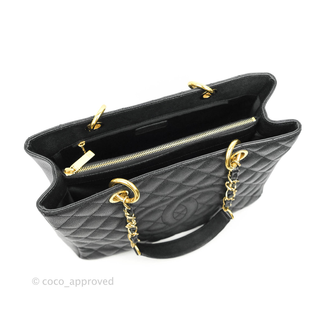 Chanel GST Black Caviar Gold Hardware