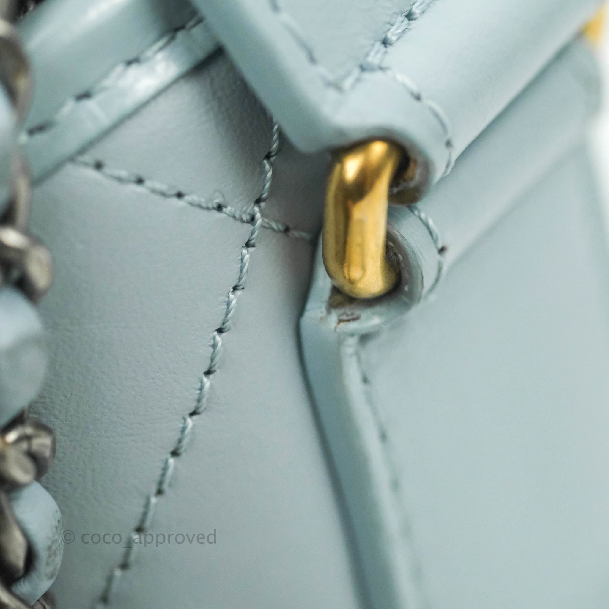 Chanel Small Gabrielle Hobo Iridescent Blue Mixed Hardware – Coco