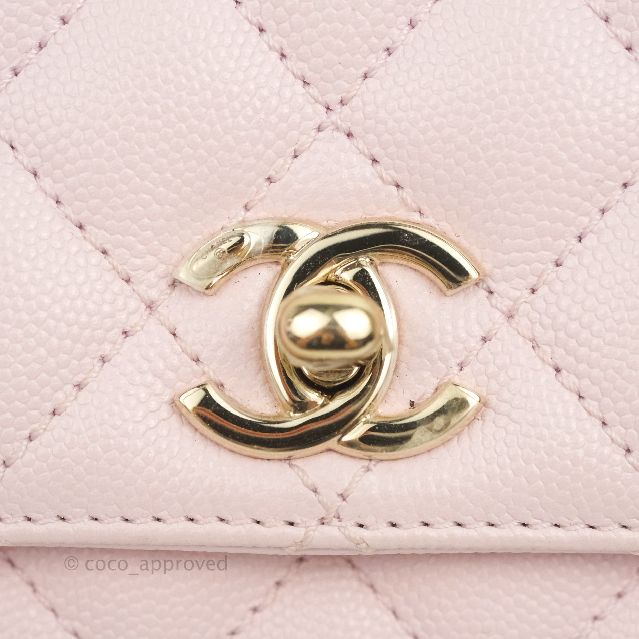 Chanel Mini Coco Handle Quilted Light Pink Caviar Gold Hardware – Coco  Approved Studio