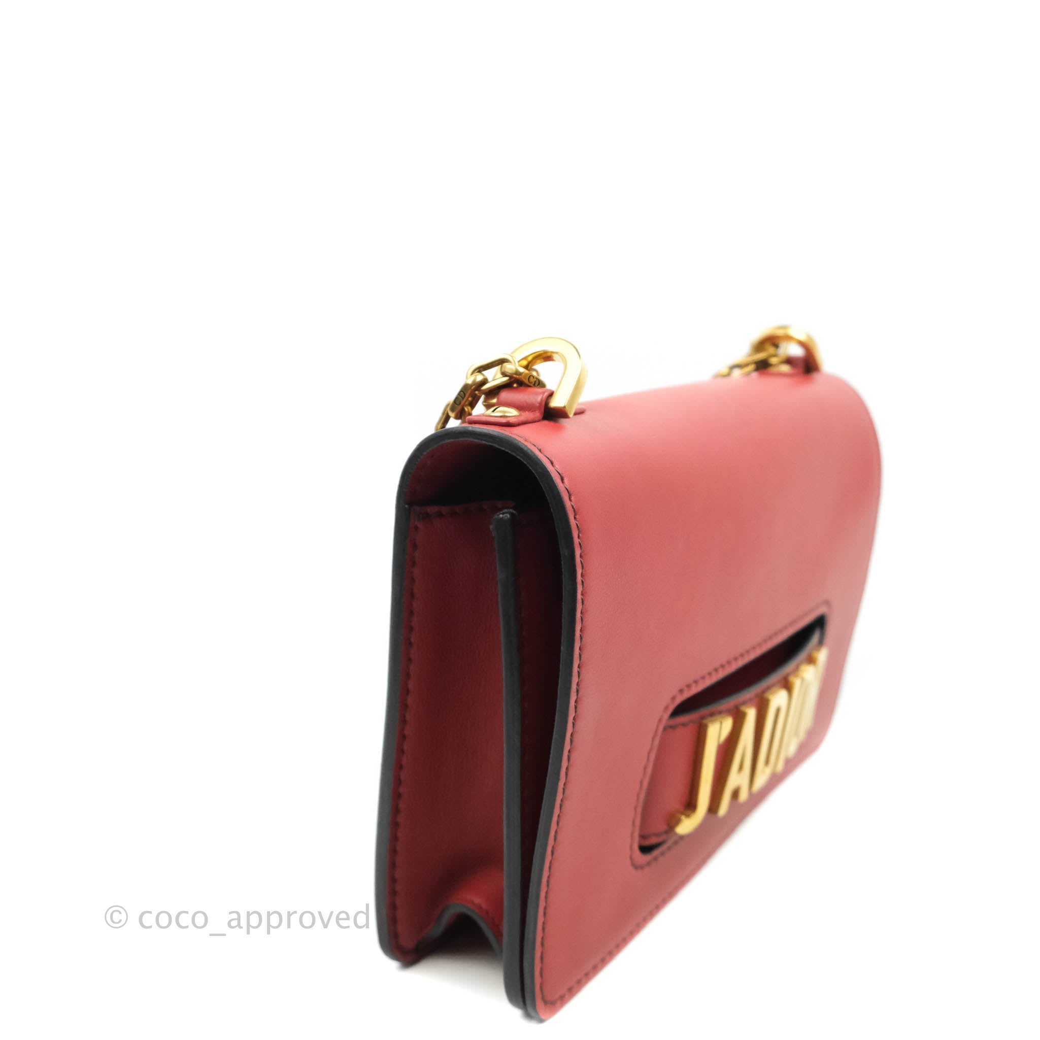 Christian Dior Calfskin J'ADIOR Chain Flap Bag Red