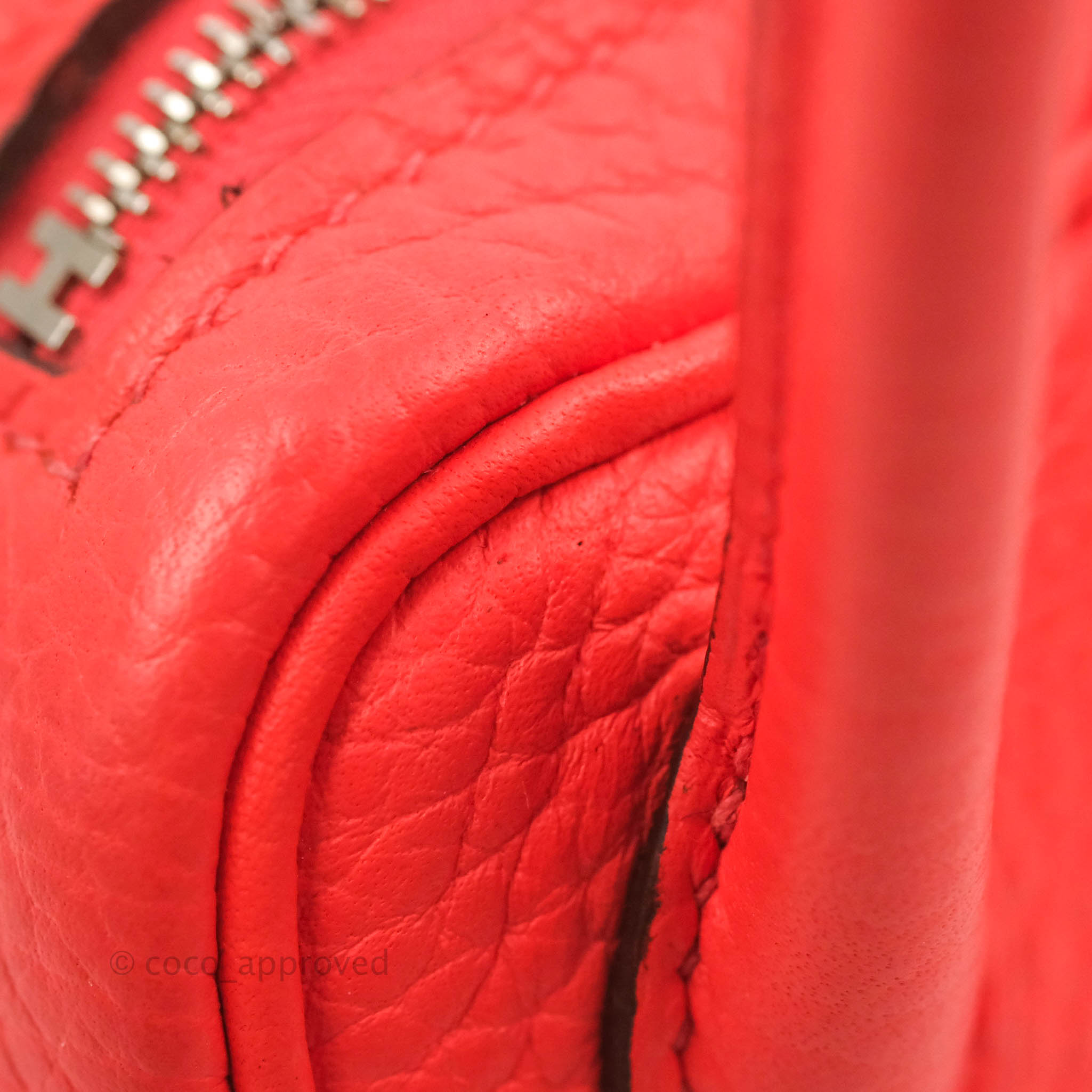 Hermès Mini Lindy 20 Rose Extreme Clemence Leather Palladium Hardware