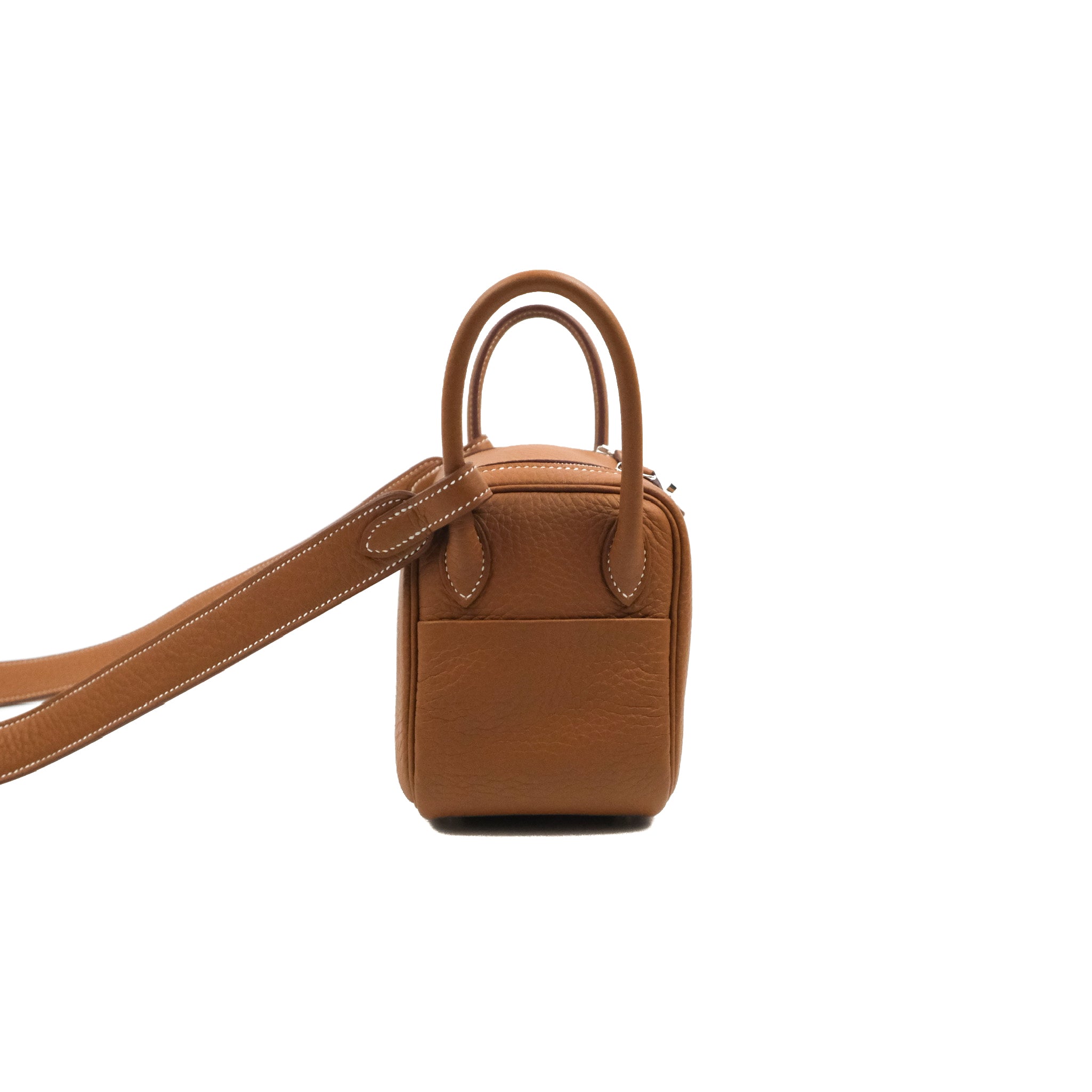 Hermès Mini Lindy 20 Gold Clemence Silver Hardware – Coco Approved