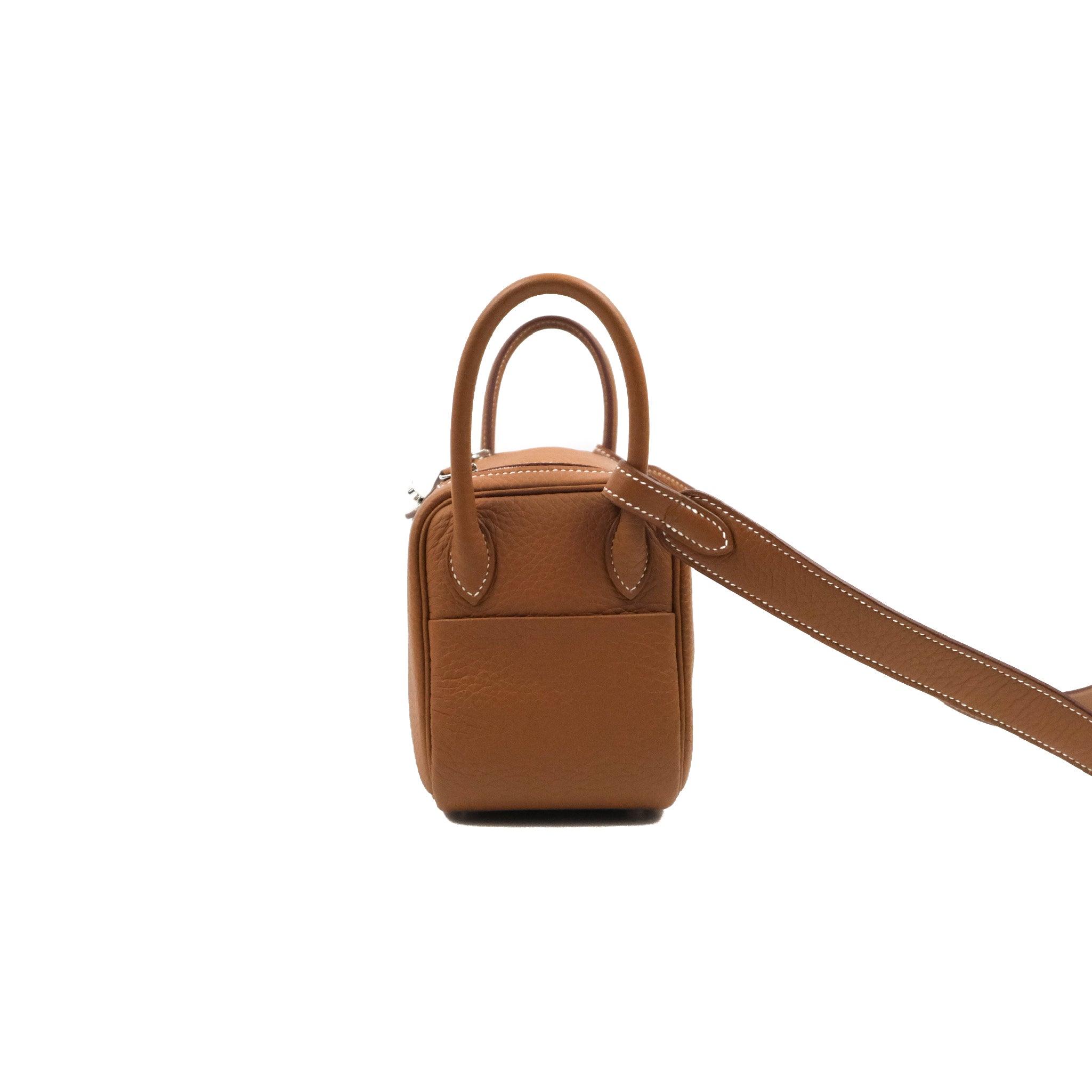 Hermès Mini Lindy 20 Gold Clemence Silver Hardware – Coco Approved