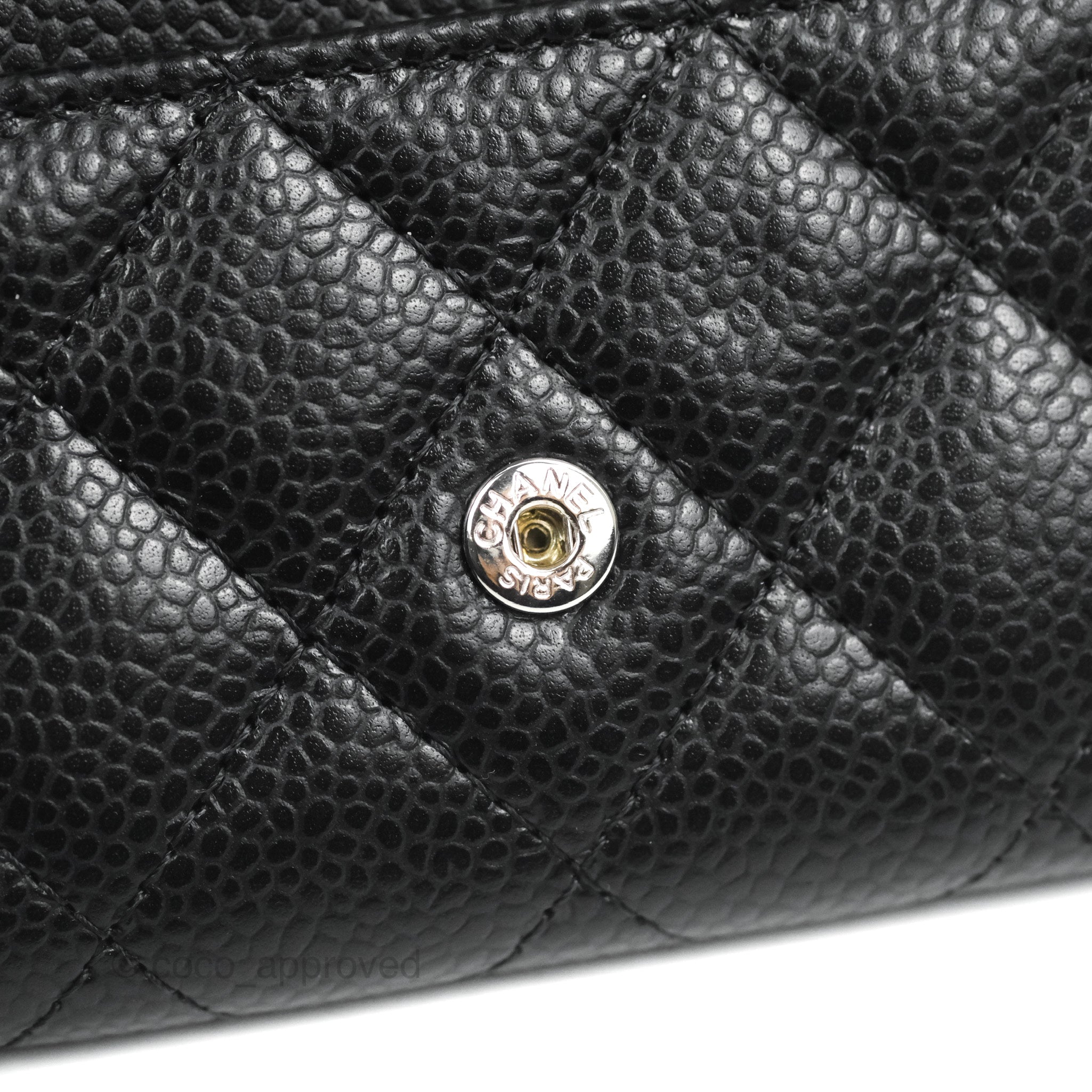 Chanel Classic Black Card Holder Caviar Gold Hardware – Coco