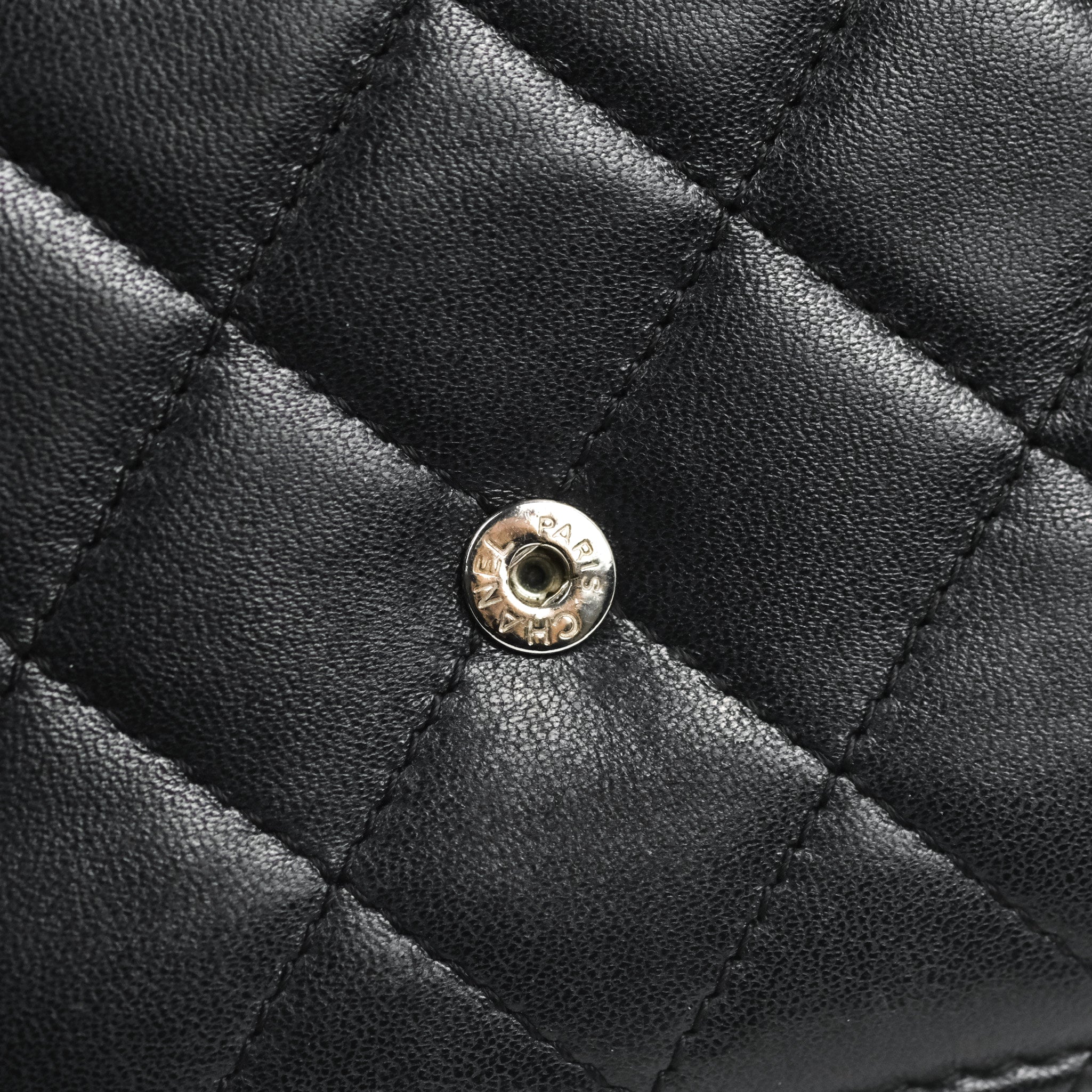 Chanel Boy Wallet on Chain WOC Black Lambskin Ruthenium Hardware
