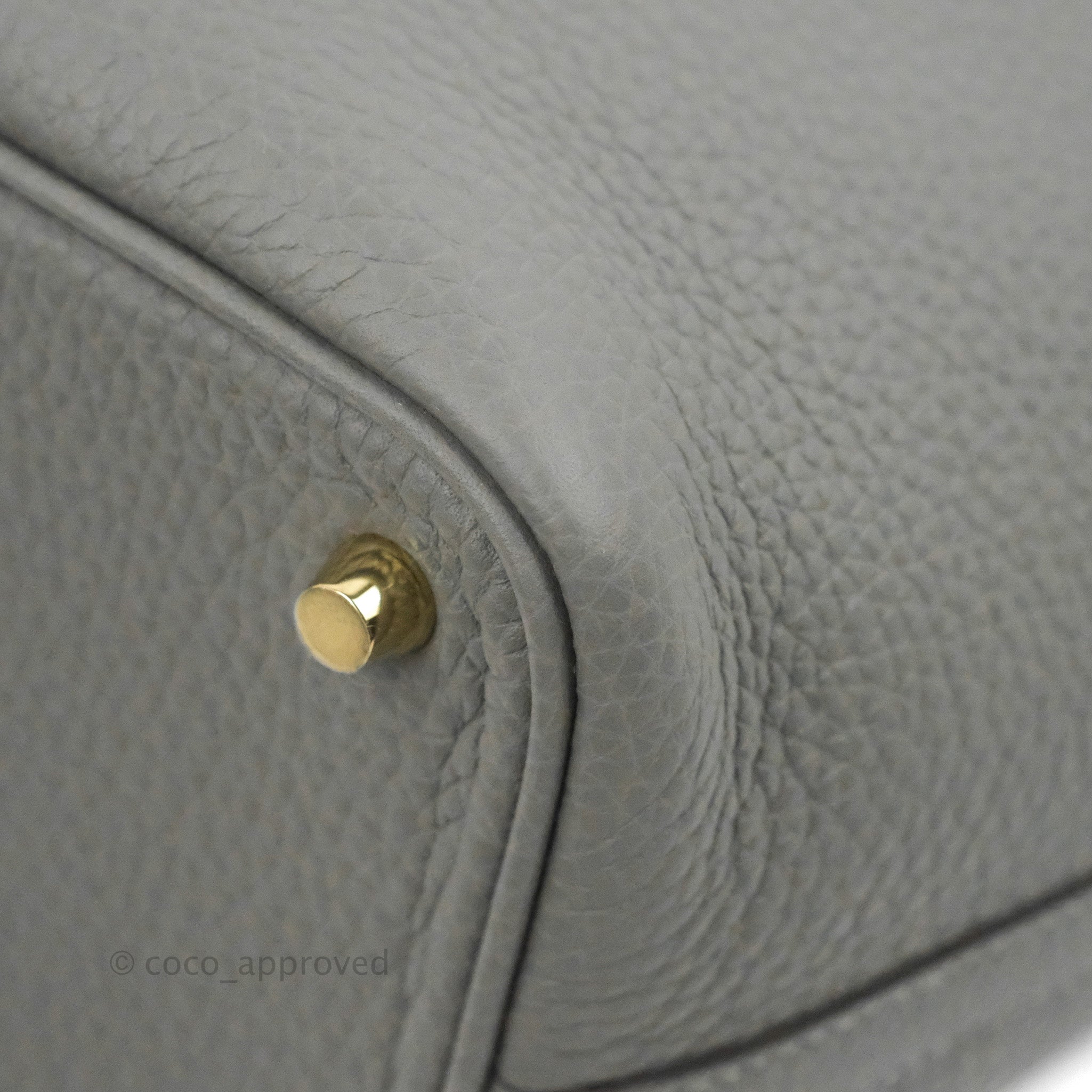 Hermes　Picotin Lock bag PM　Gris meyer　Clemence leather　Silver hardware