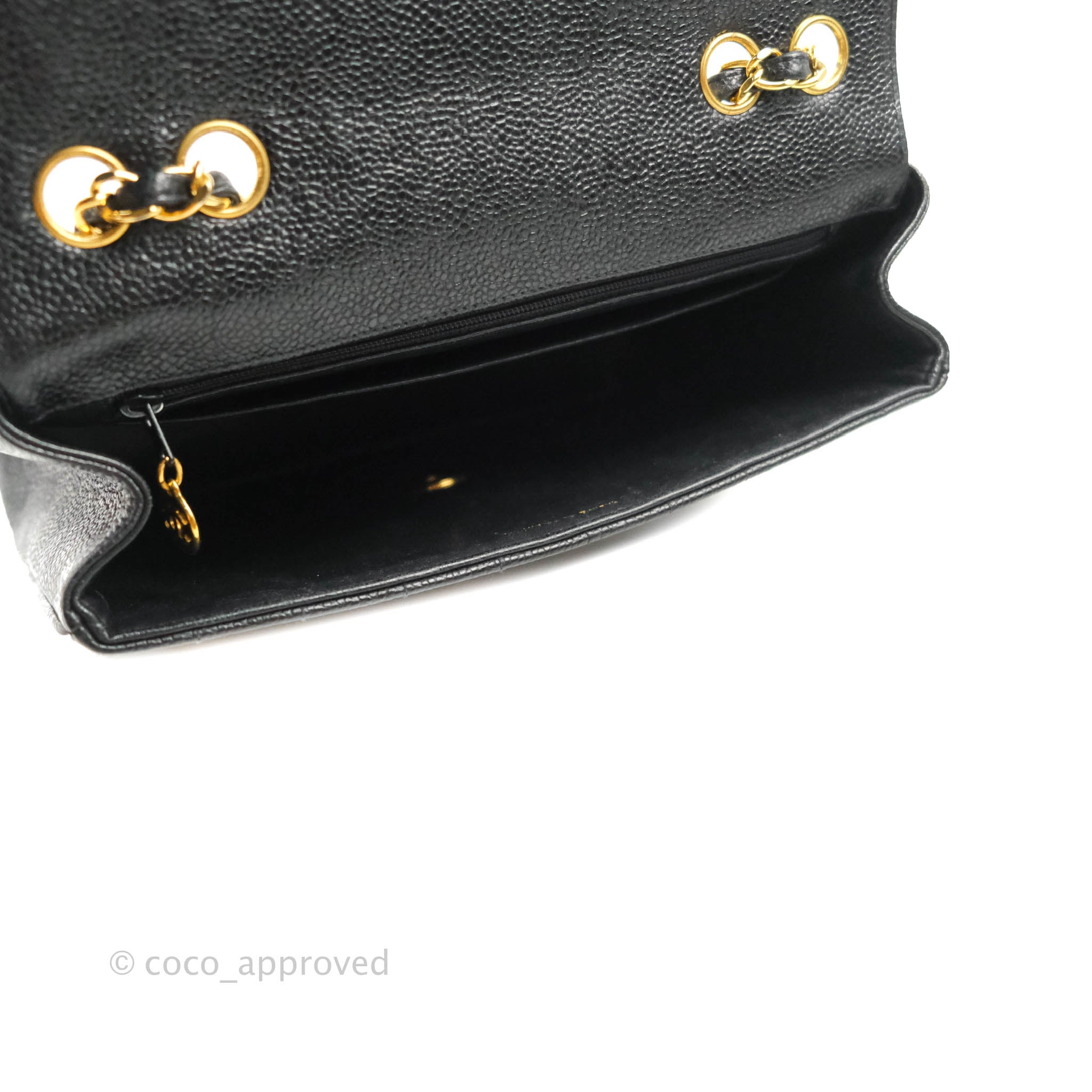 Vintage Chanel Caviar Chartreuse Shoulder Bag - Vala Lavande Vintage