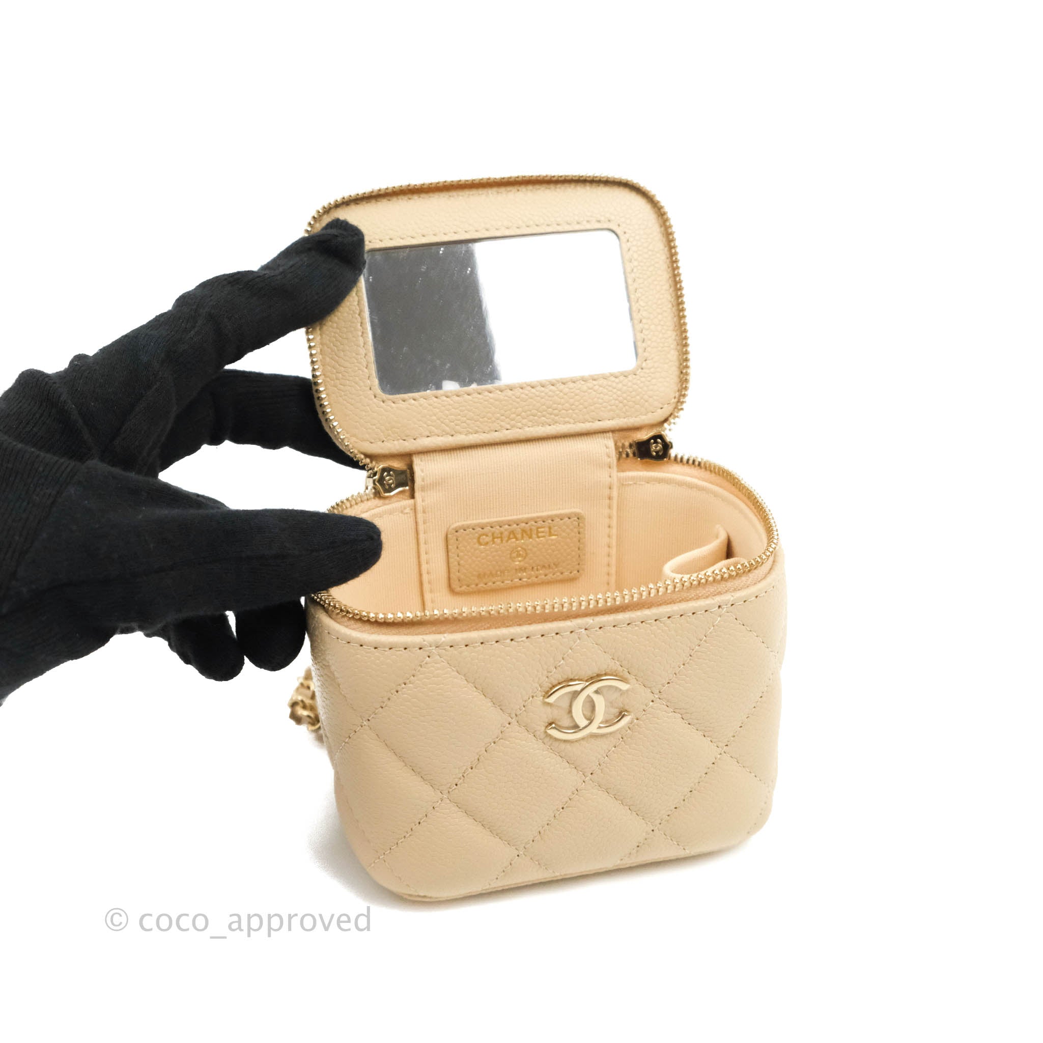 CHANEL Gold Ball Mini Vanity Case - Bellisa