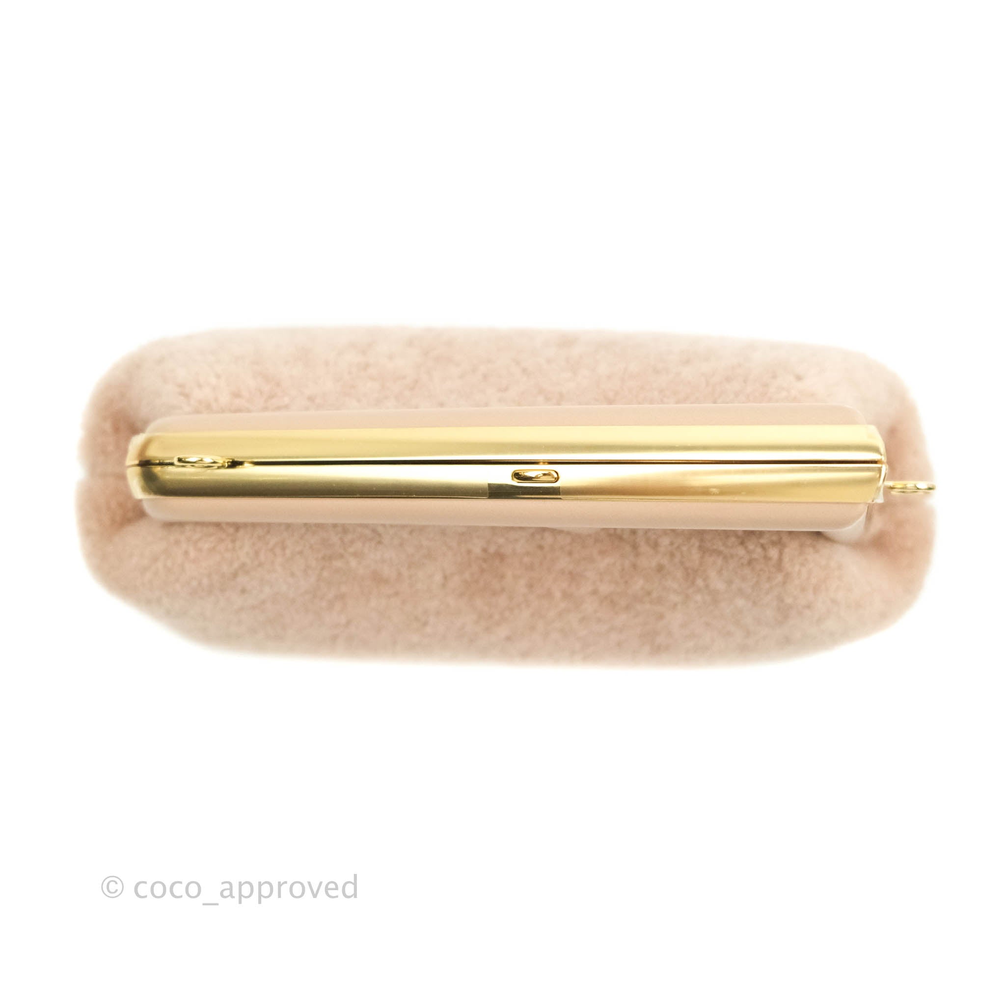 Fendi Small First Bag Pale Pink Merino Shearling Gold Hardware