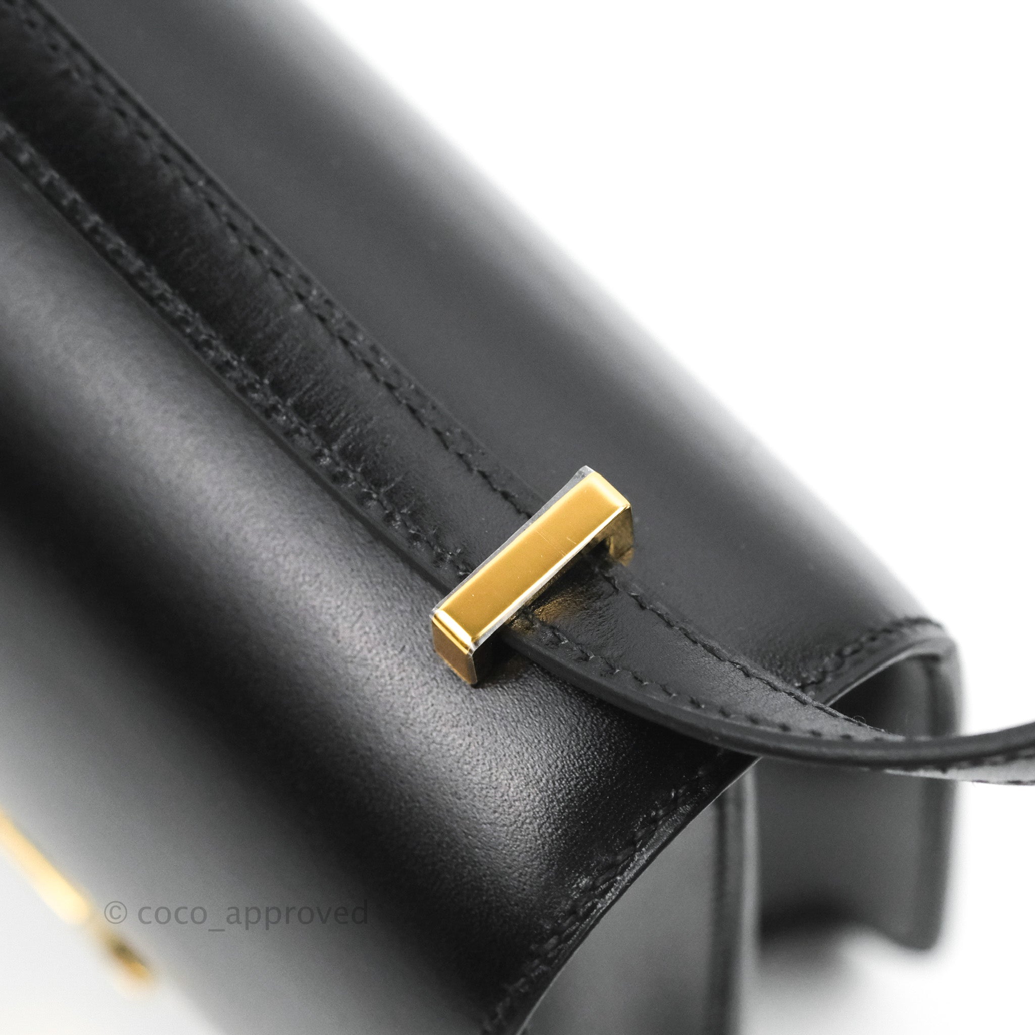 Hermès Constance Mini 18cm Black Box Leather Gold Hardware – Coco Approved  Studio