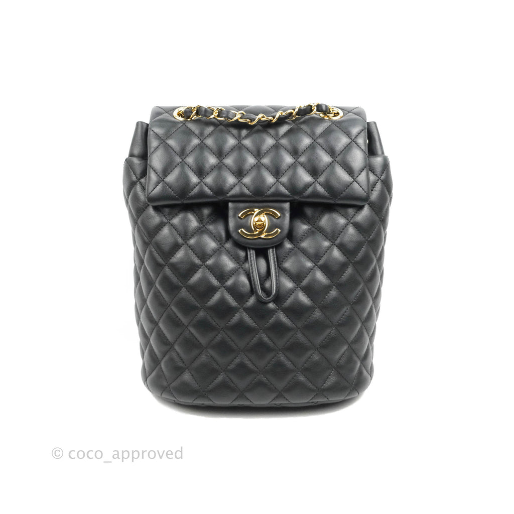 Chanel Quilted Small Urban Spirit Backpack Calfskin Black Gold Hardware