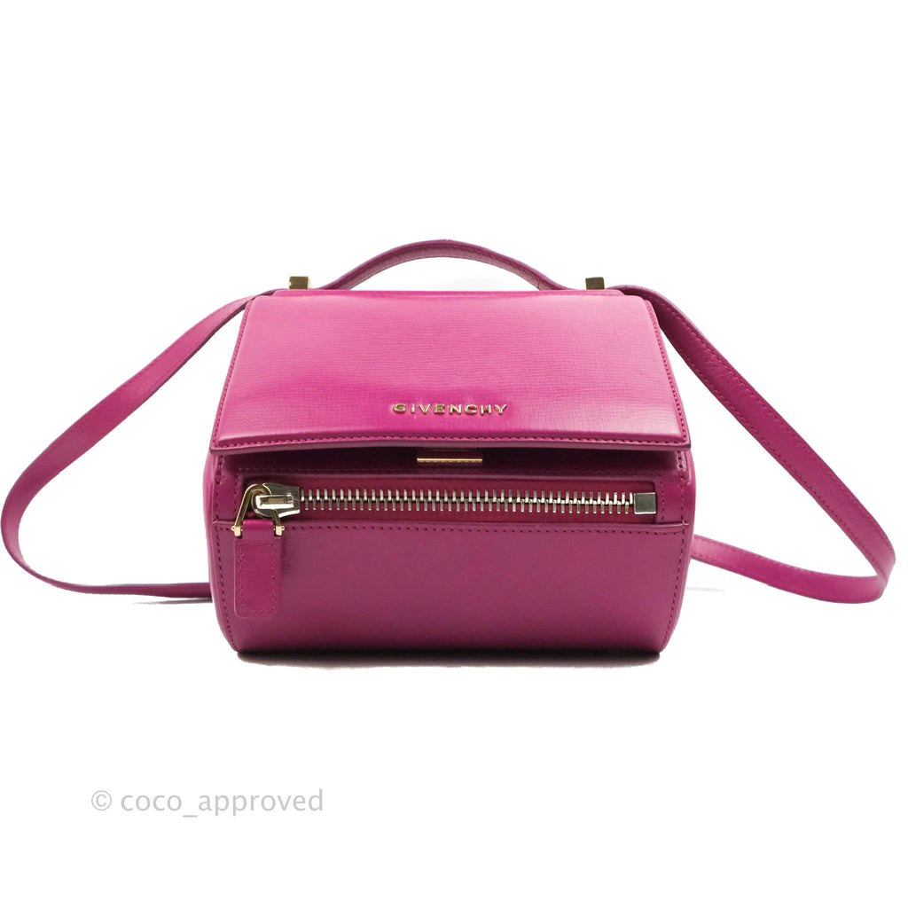 Givenchy Purple Pandora Box Leather Crossbody Bag Gold Hardware