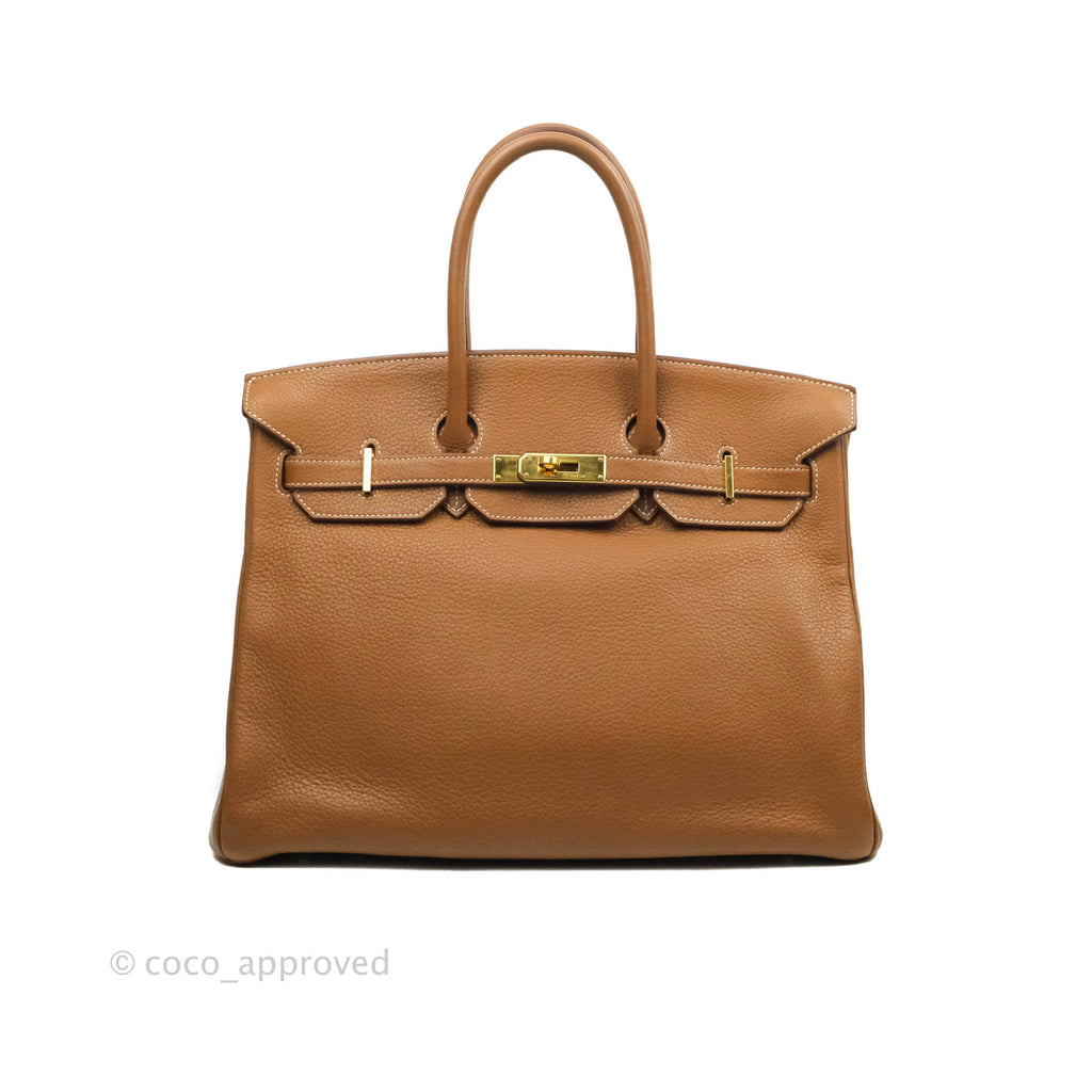 Hermès Birkin 35 Gold Togo Palladium Hardware