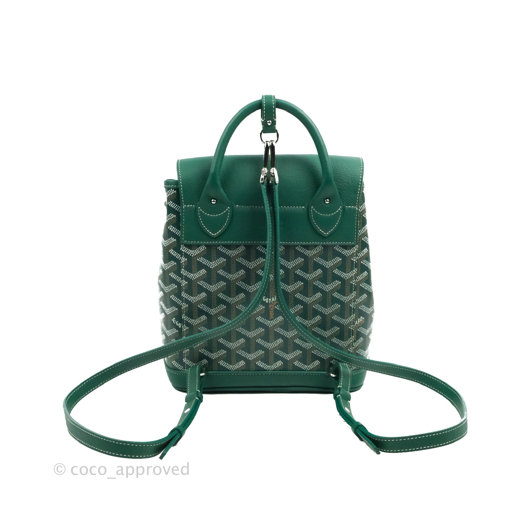 Goyard Mini Alpin Backpack Green Goyardine Calfskin – Coco Approved Studio