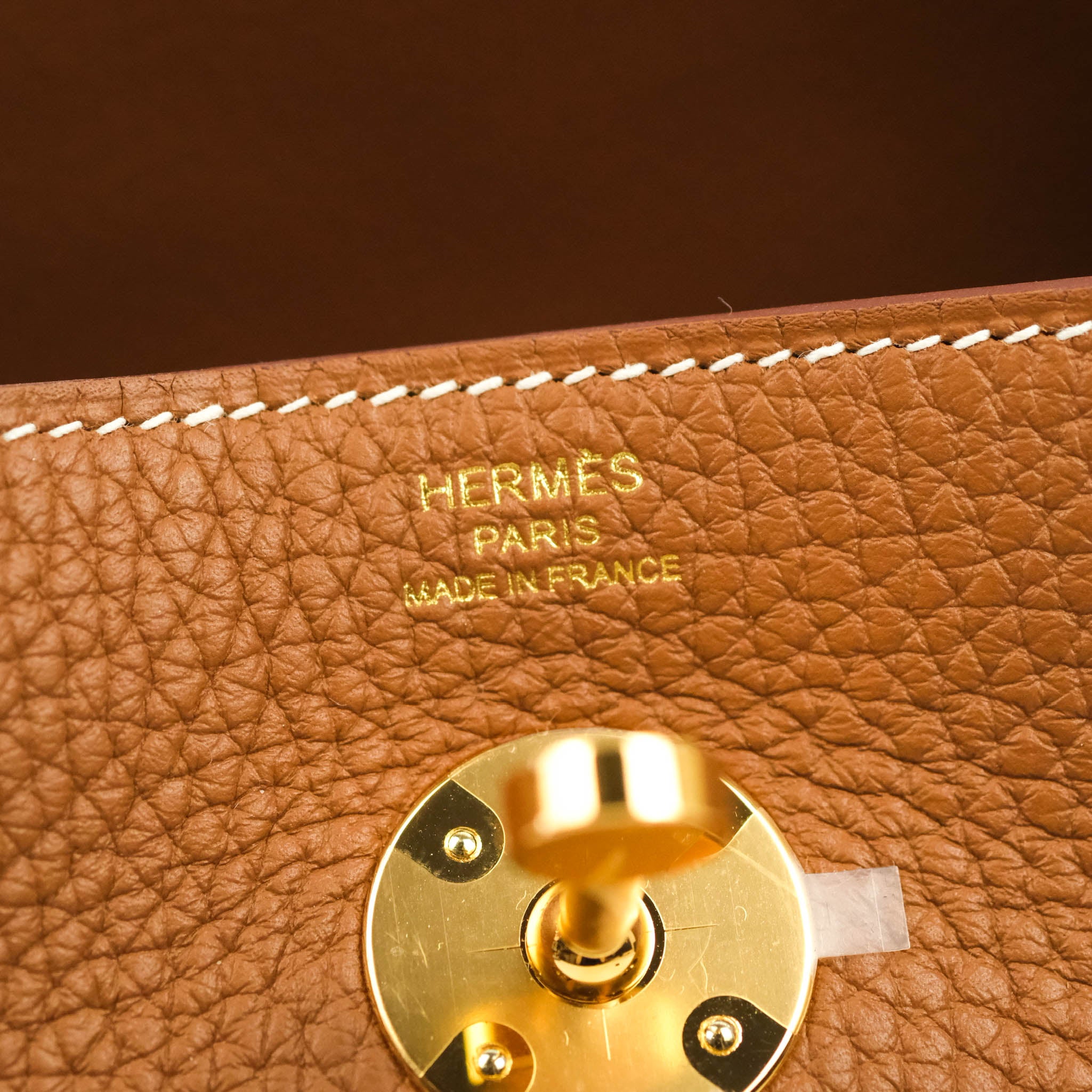 Hermes Lindy 26cm Bag Taurillon Clemence Calfskin Leather Gold Hardware,  Crevette L5/Etoupe CK18 - SYMode Vip