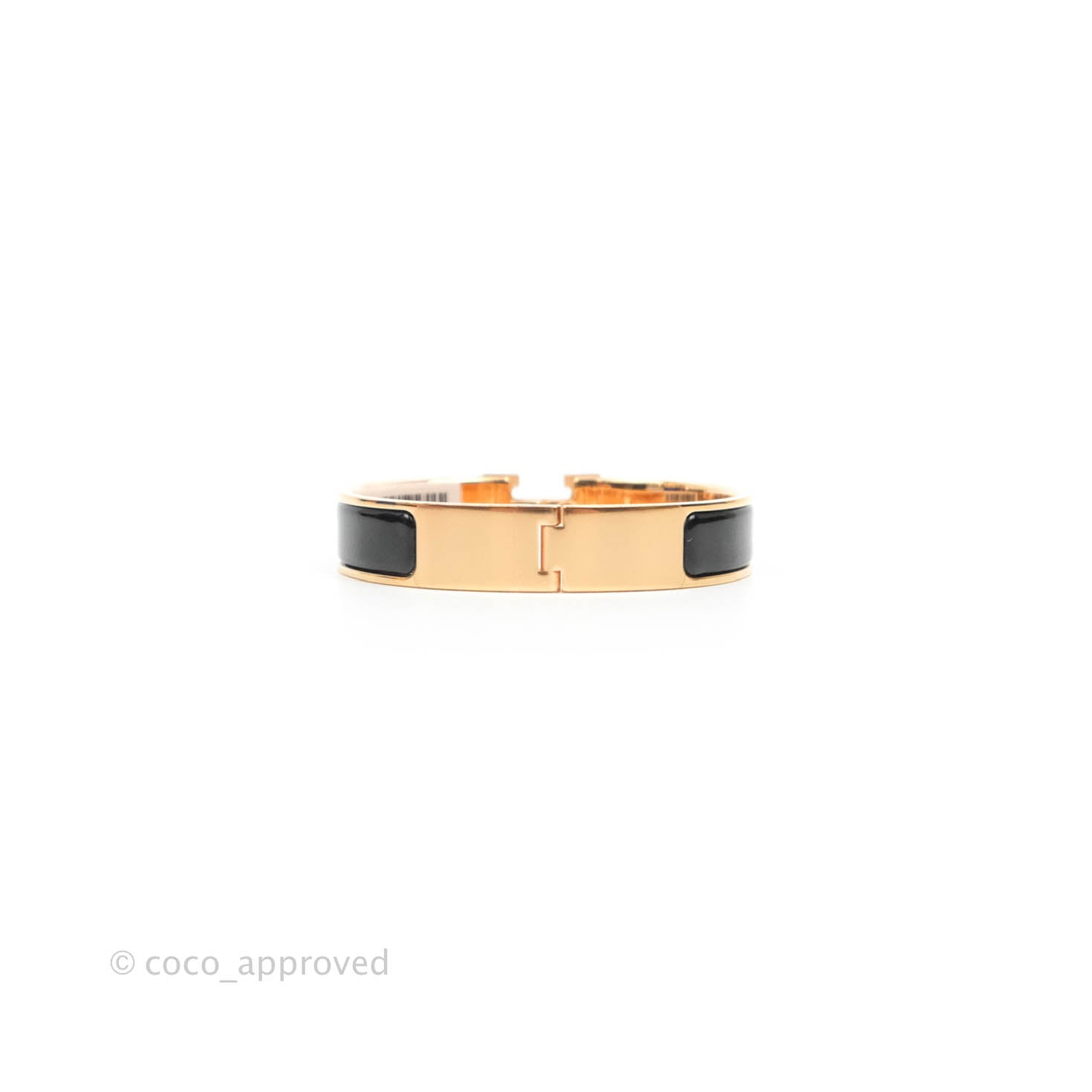Hermès Clic H Bracelet Black Rose Gold PM – Coco Approved Studio