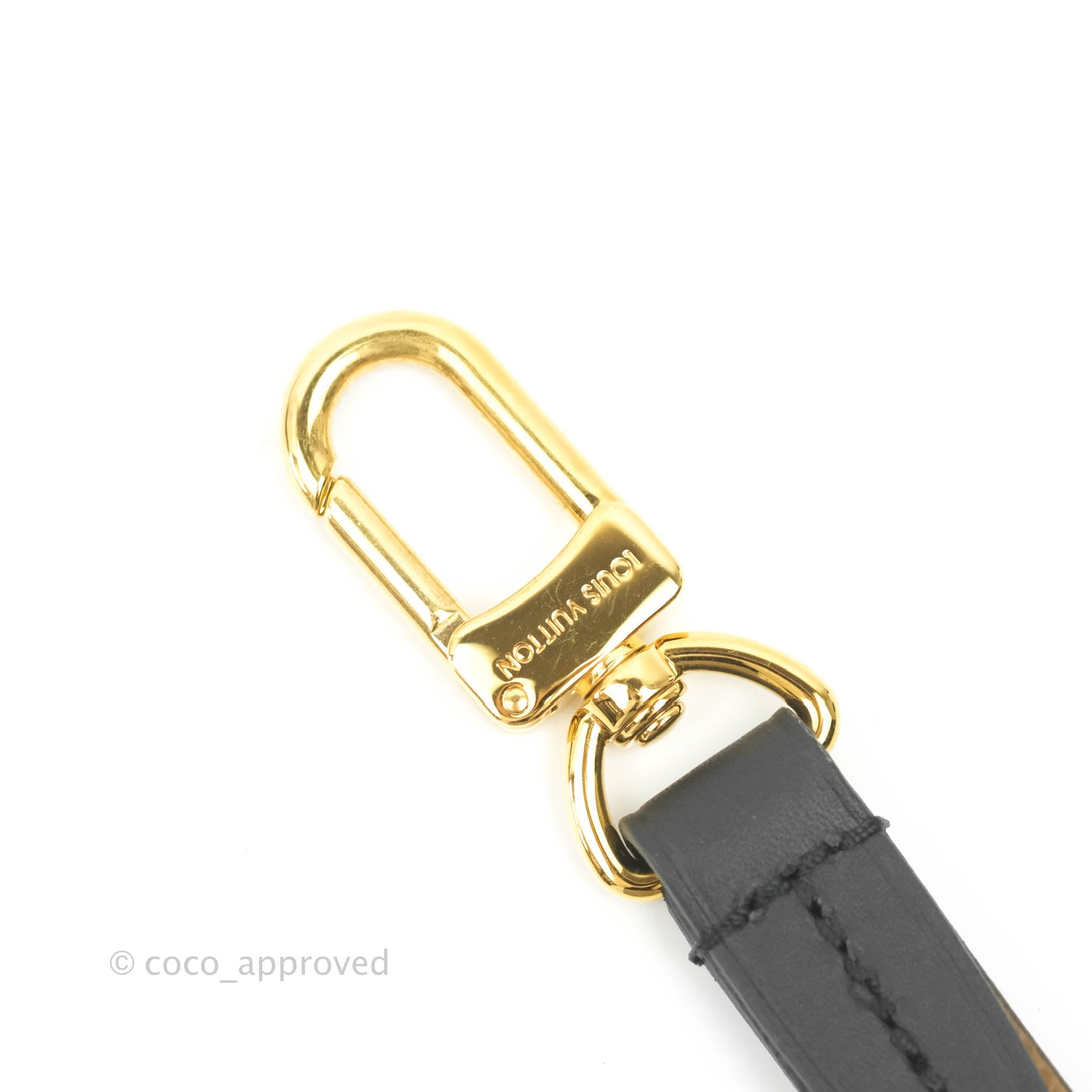 Authentic Louis Vuitton Goldtone Bolt Key Holder And Strap